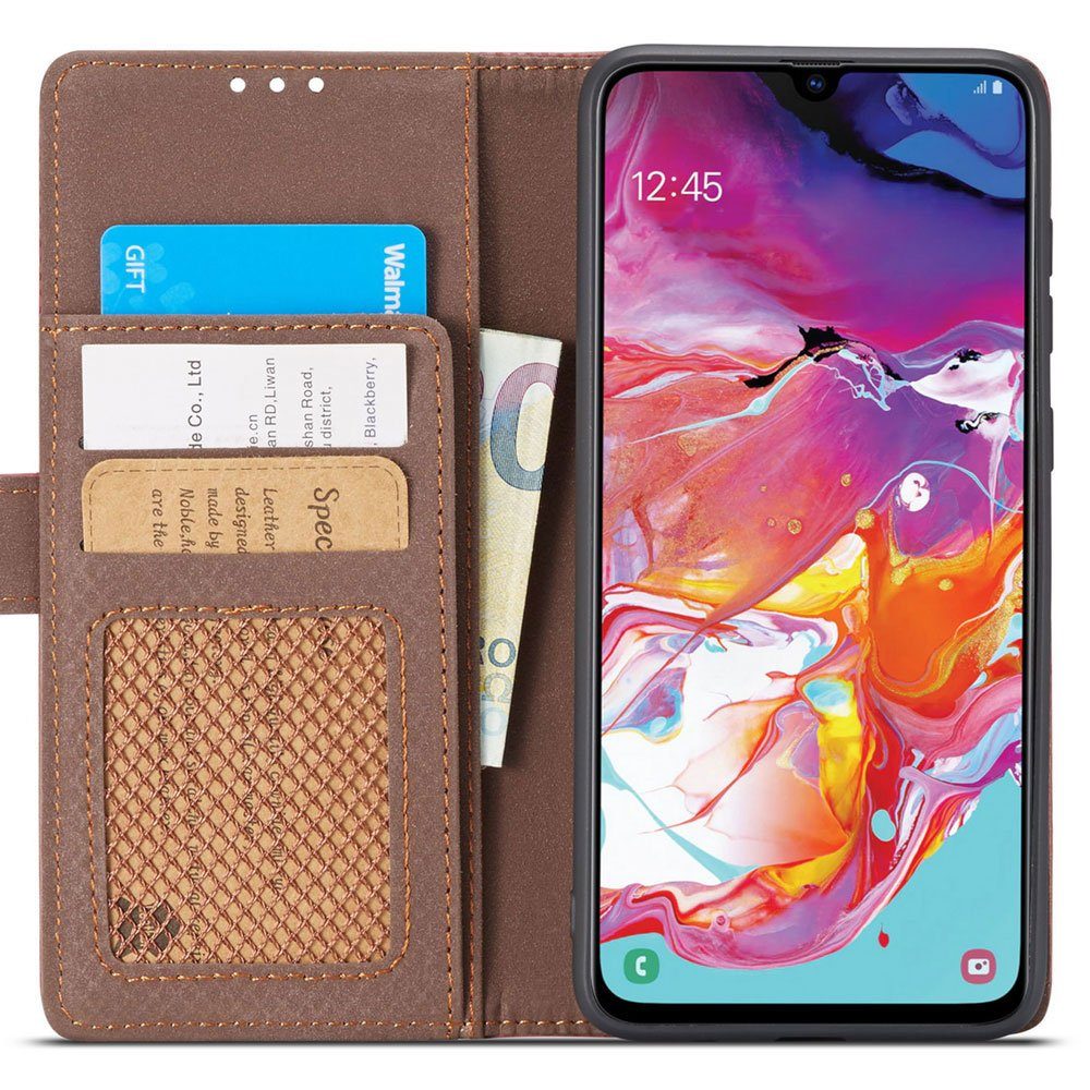 FITSU Handyhülle Hülle für Samsung Galaxy A70 Handytasche Flipcase 6,7 Zoll, Handytasche für Samsung A70 Hülle, Handy Case mit Geld- und Kartenfach
