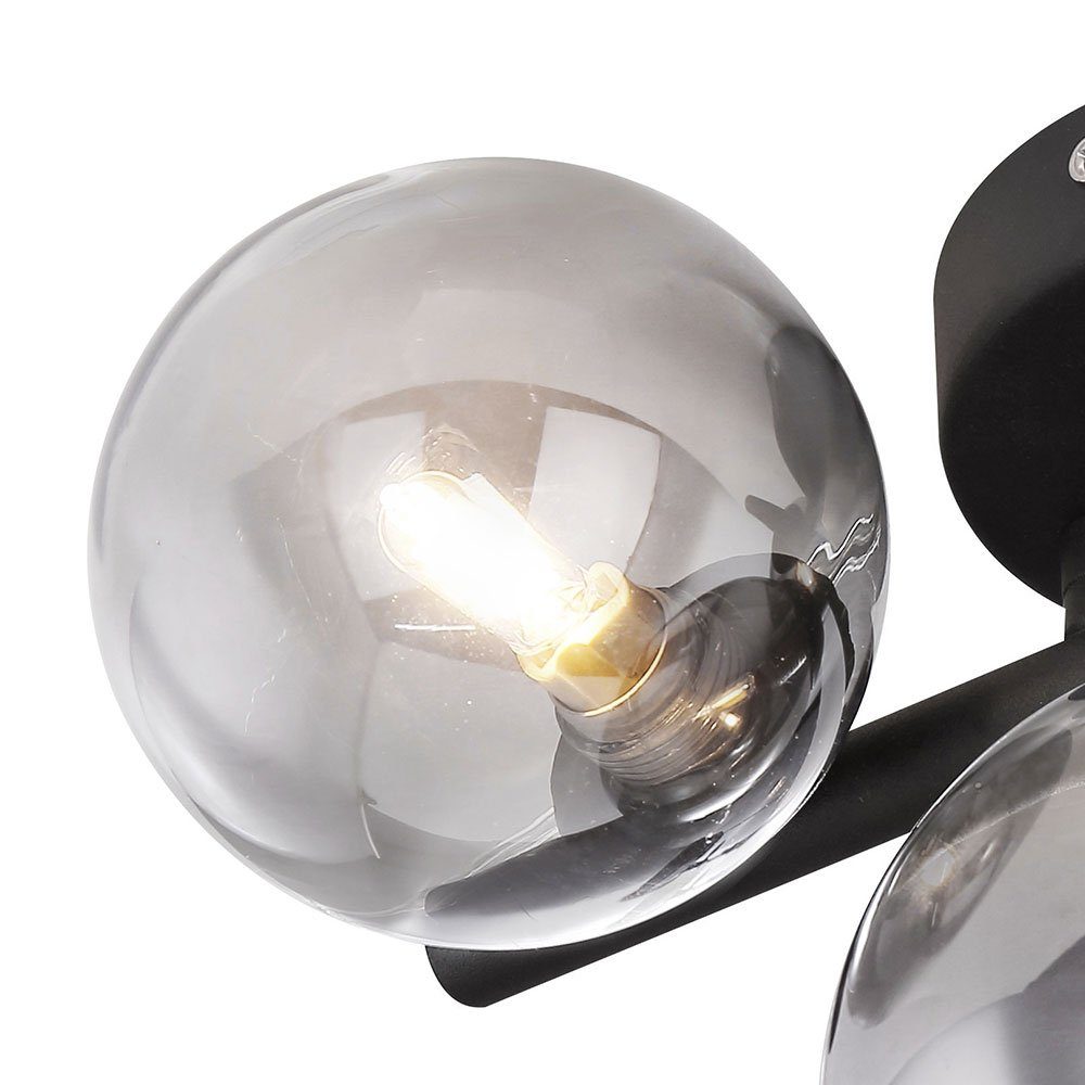 etc-shop LED Deckenleuchte, LED inklusive, mit Leuchtmittel Strahler Deckenleuchte Glas Kugel Deckenlampen Warmweiß