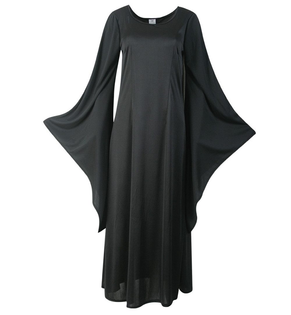 Fries Vampir-Kostüm Mortina Vampirin Hexen Kleid Schwarz Halloween Karneval Fasching Party