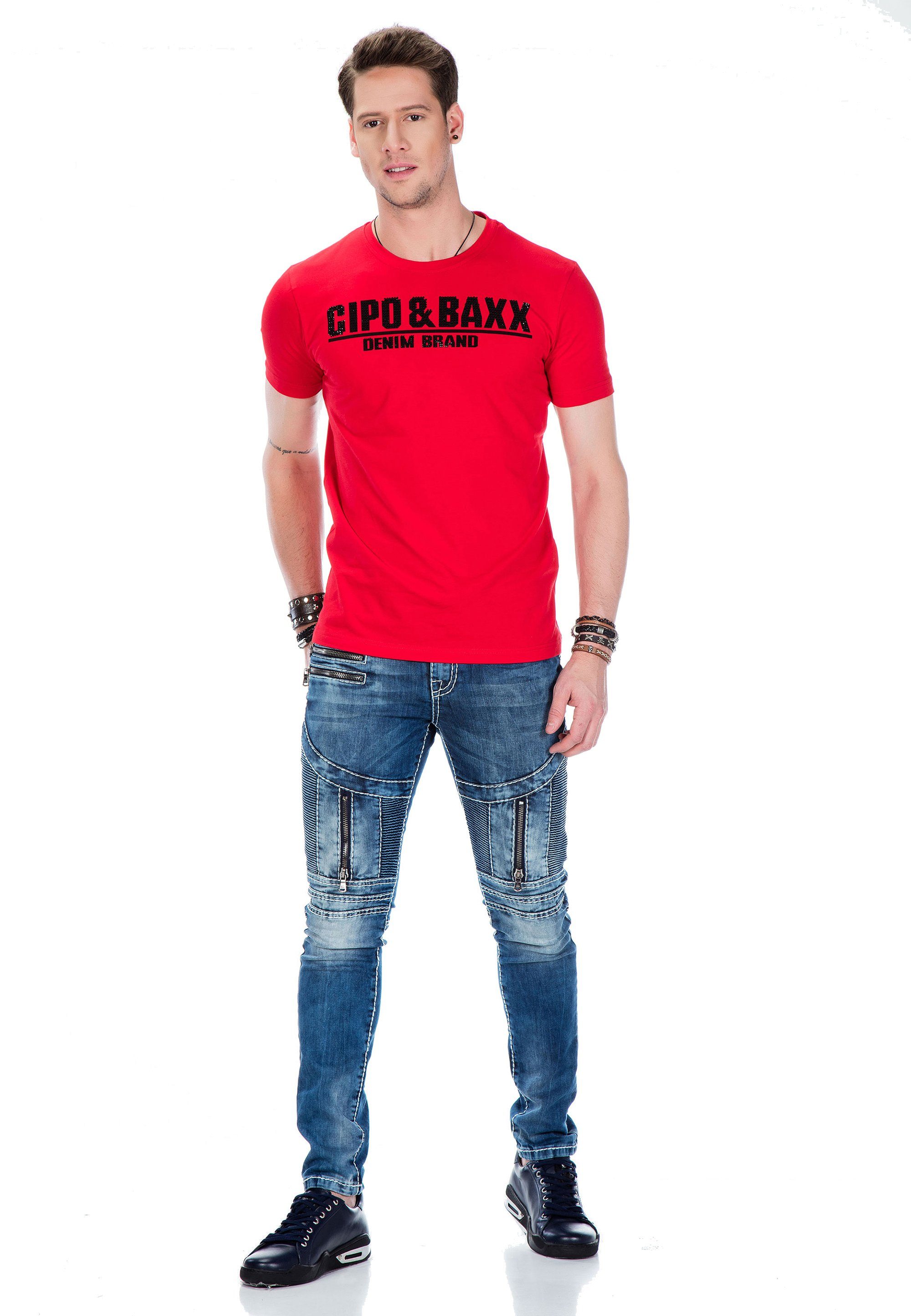 Cipo Frontprint T-Shirt Baxx & coolem mit