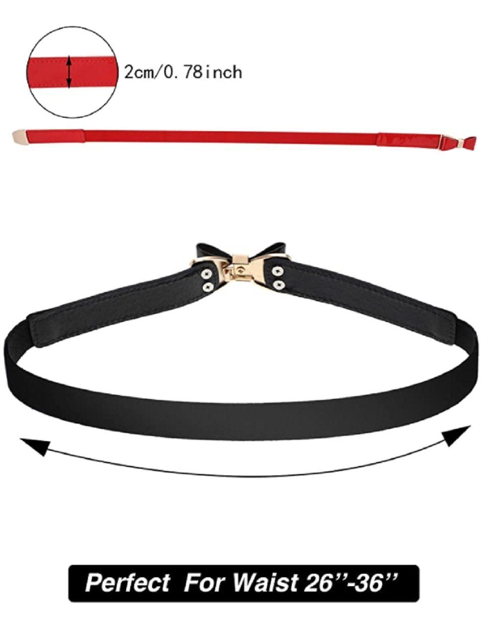 COOL-i ® Taillengürtel (1-St) 3 Stücke Damen Dünn Taillengürtel Dünner Gürt günstig online kaufen