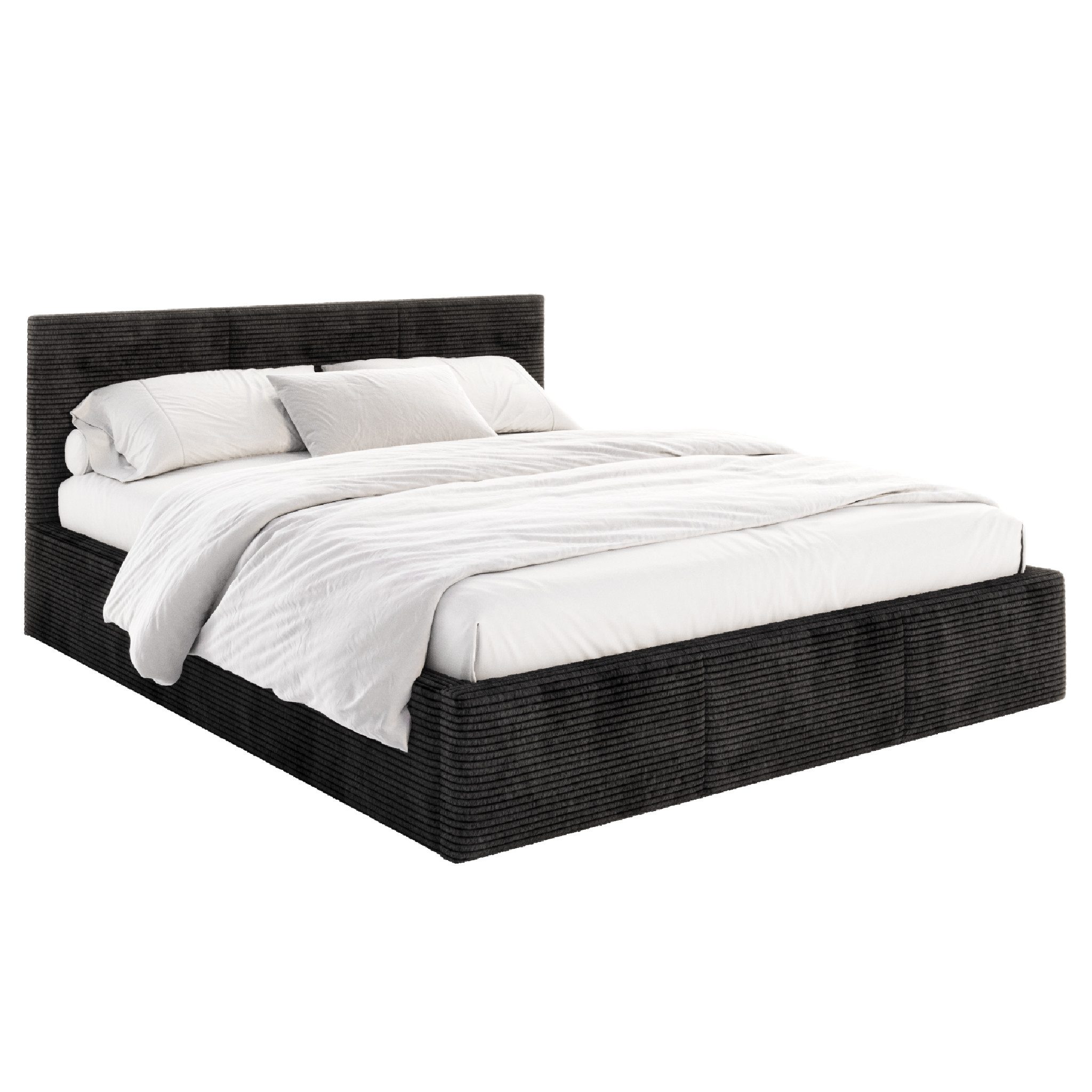 FDM Polsterbett AMBER modern mit Bettkasten MADE IN EU - mit Cord Bezug (ve günstig online kaufen