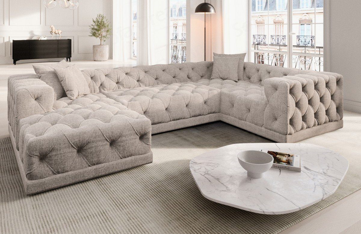Sofa Dreams Wohnlandschaft Strukturstoff Stoff Polster Sofa Palma U Form Stoffsofa Modern
