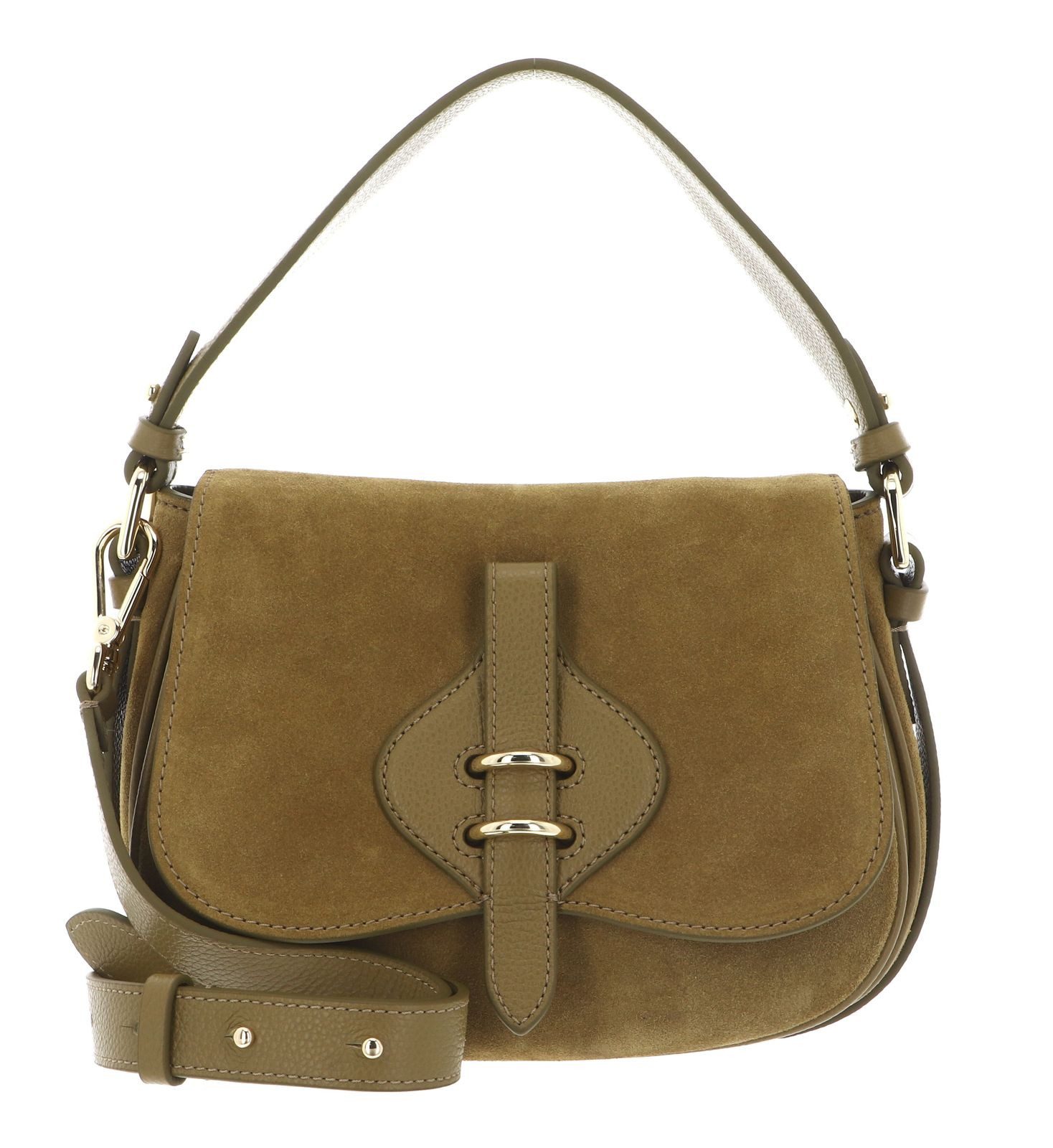 COCCINELLE Handtasche Handbag Suede Leather / Micro Gra. Le., aus echtem Rindsleder