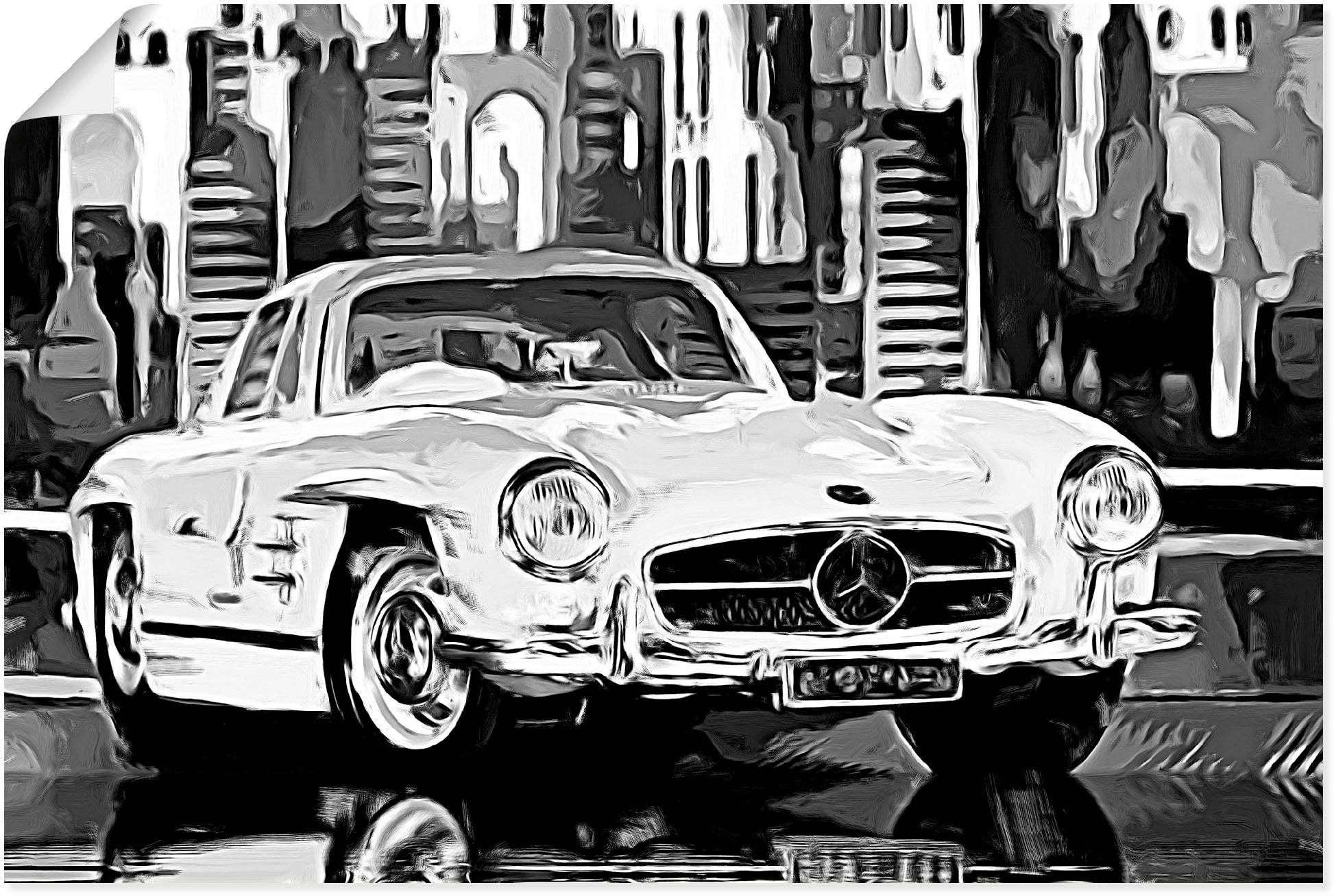 Artland Wandbild 300 SL Flügeltürer, Auto (1 St), als Alubild, Leinwandbild, Wandaufkleber oder Poster in versch. Größen