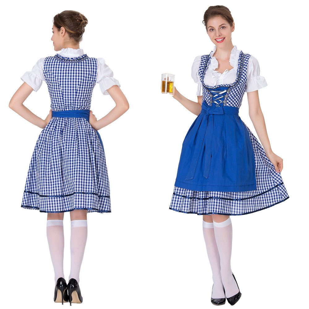 jalleria Dirndl Biermädchenkleid zum Abnehmen, Bühnenkostüm, Dienstmädchen Kostüm