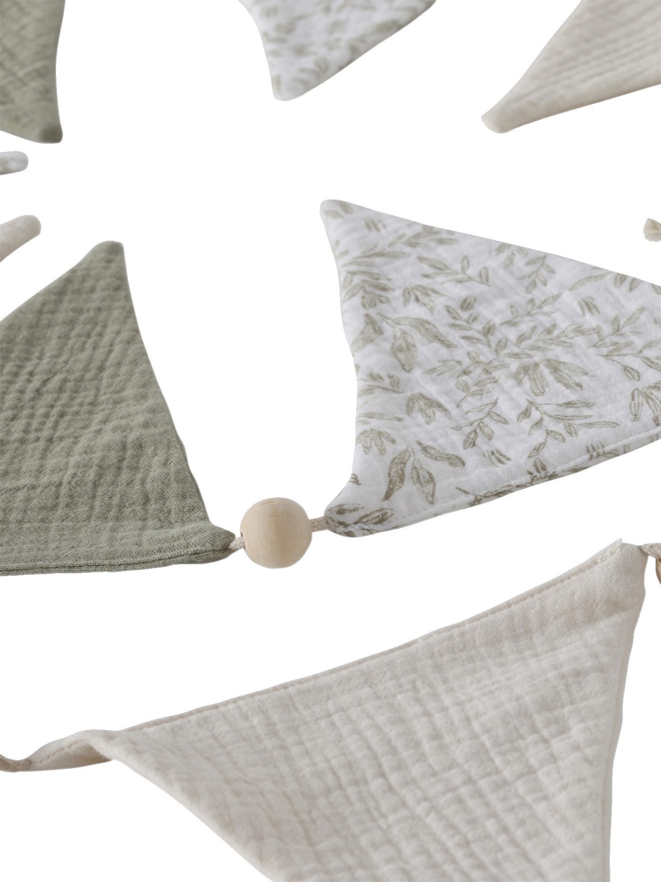 vertbaudet Girlande Kinderzimmer Wimpelkette aus Baumwollmusselin