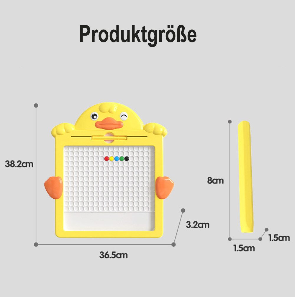 CLTYQ Zaubertafel Magnetisches Zeichenbrett,Enten-Magnetperlen-Zeichenbrett,Maltafel, magnetisches spiel für Jungen und Mädchen über 3 Jahre