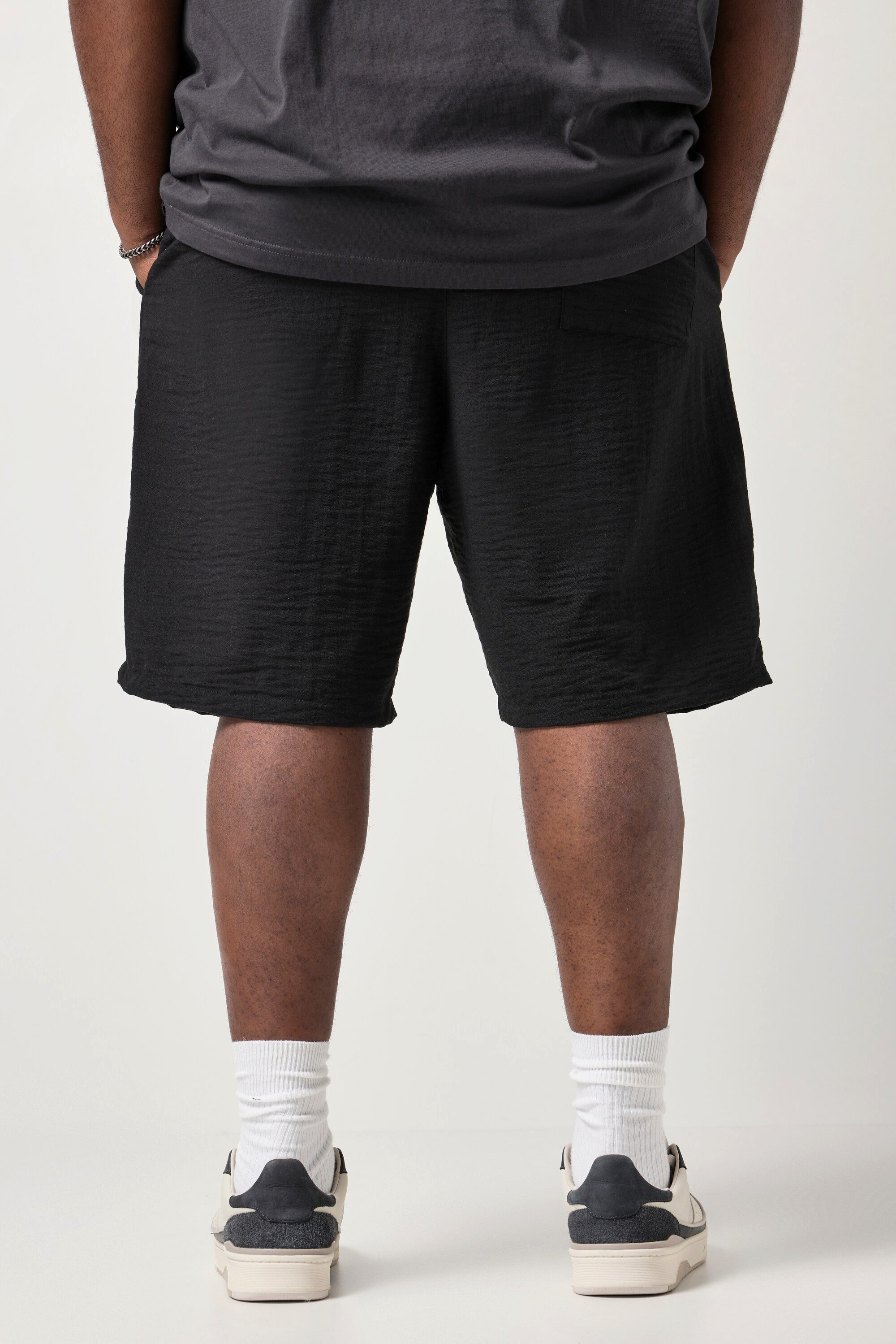 STHUGE Bermudas Bermuda Musselin Elastikbund Relaxed Fit bis 8 XL