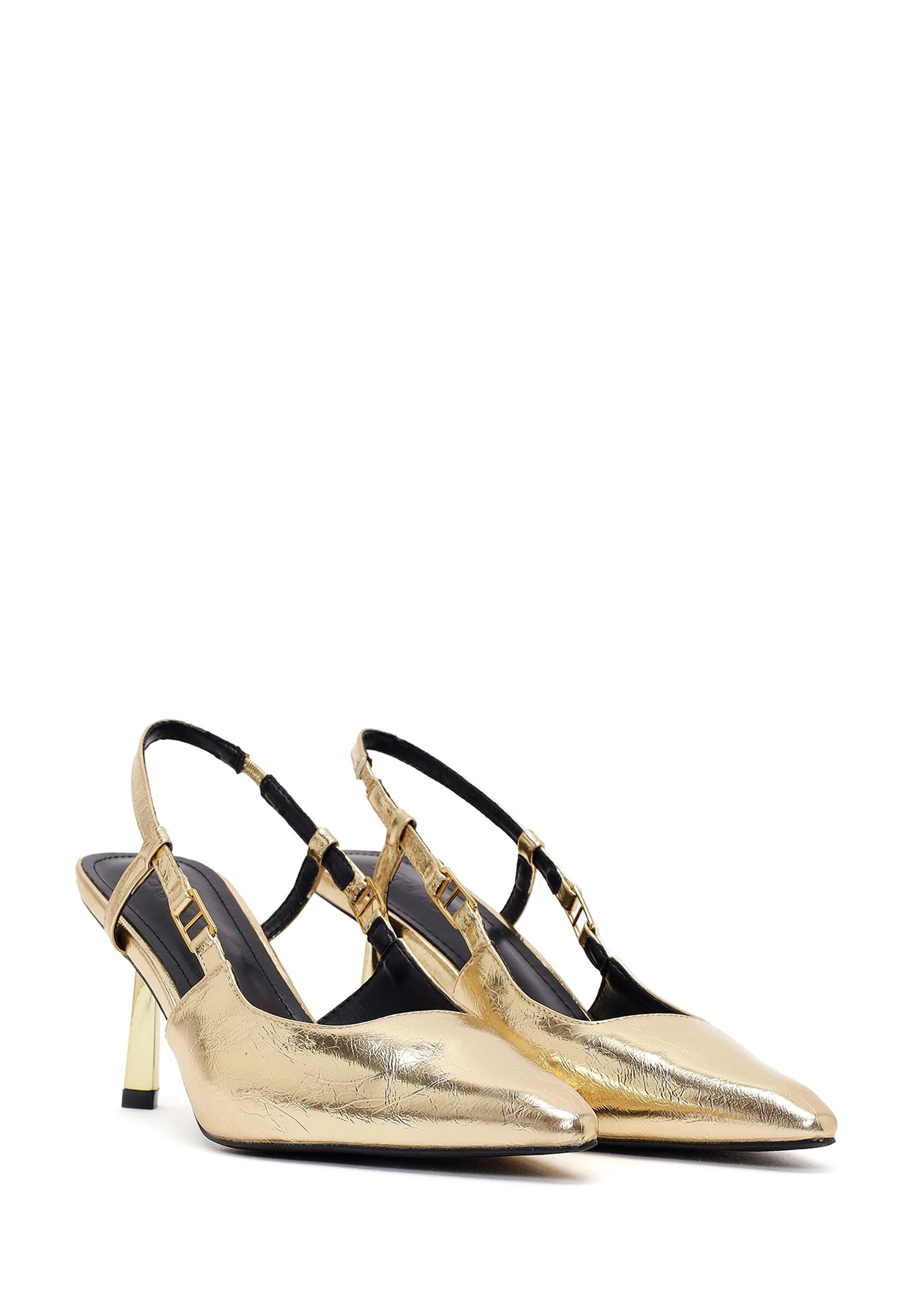 Derimod Slingback-Pumps aus Kunstleder mit hohem Absatz Pumps Kunstleder, Synthetikfutter, Slingback-Riemen, Skulpturabsatz – Bild 4 von 5