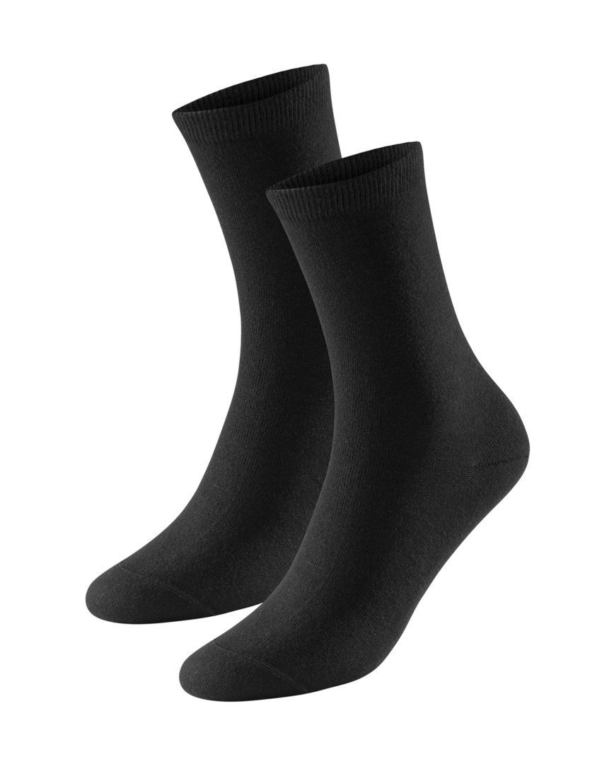 Black Biobaumwolle angenehm Paar) weicher Schiesser Socken 95/5 (Vorteilspack, aus 6 Damen