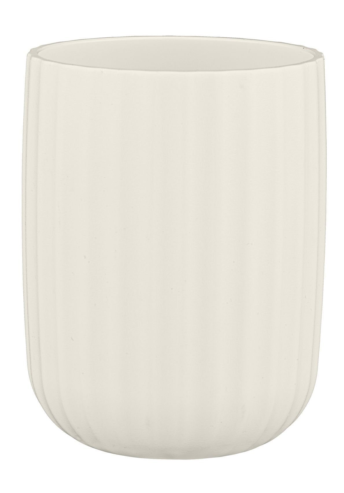 WENKO Zahnputzbecher WENKO Zahnputzbecher AGROPOLI BHT 7.50x10x7.50 cm weiß