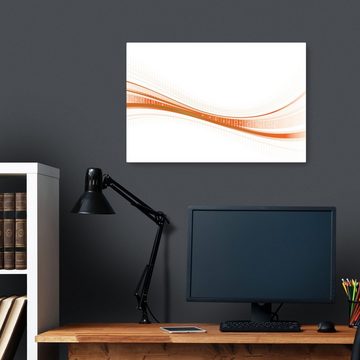 wandmotiv24 Leinwandbild Orangene Welle, Abstrakt (1 St), Wandbild, Wanddeko, Leinwandbilder in versch. Größen
