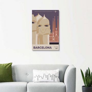 Posterlounge Holzbild Nigel Sandor, Barcelona, Digitale Kunst