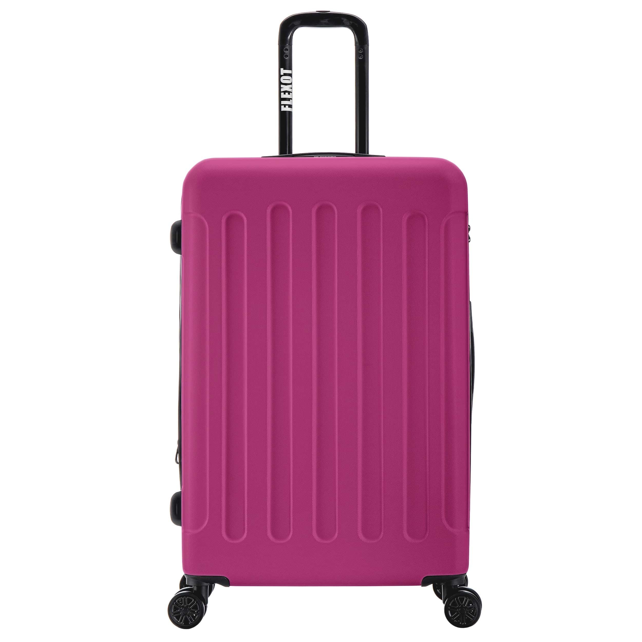 Flexot Hartschalen-Trolley F-3045 (Gr. M, L, XL) – Kofferset – ABS-Hartschale, 4 Rollen, Robuster und moderner Koffer mit vier 360° Rollen und Zahlenschloss