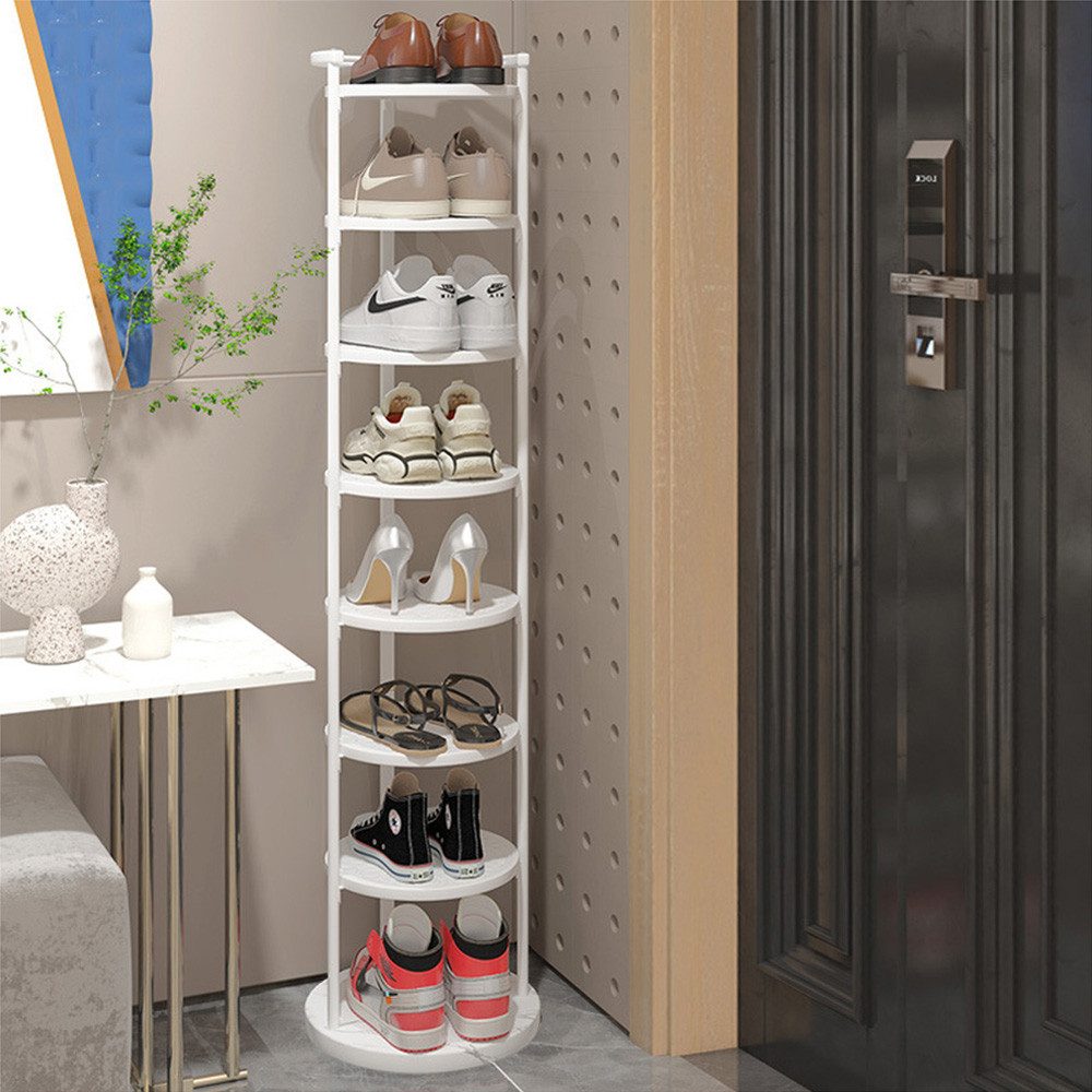 Schuhregal Vertikales Schuhregal, 8-stöckige freistehende schmales Schuhregal