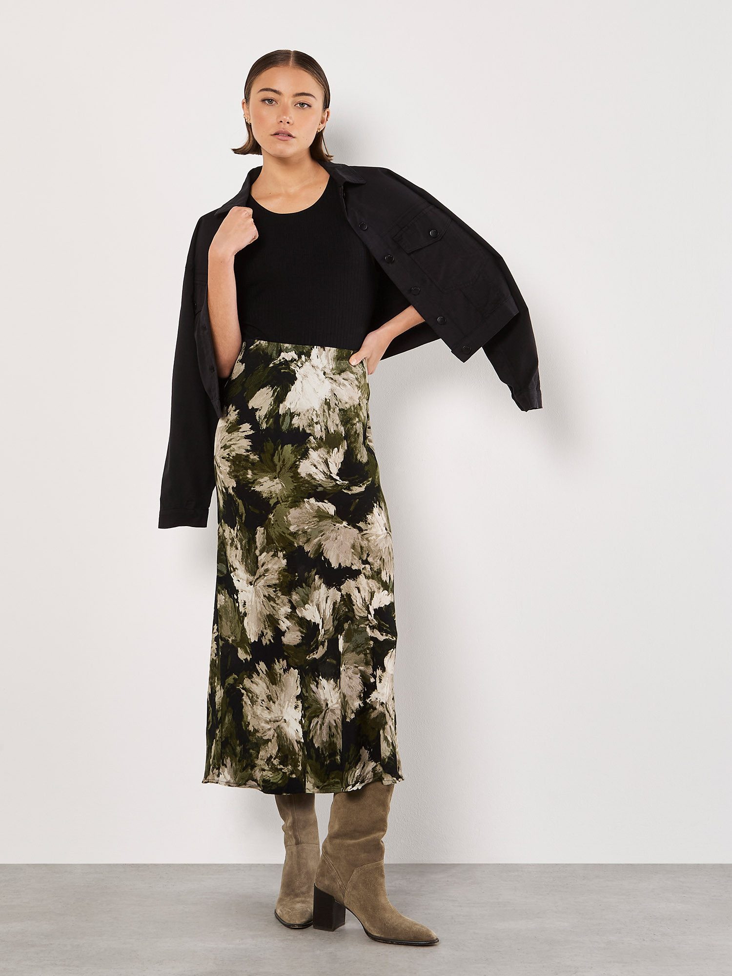 Apricot Maxirock Druckrock, mit Blumenprint günstig online kaufen