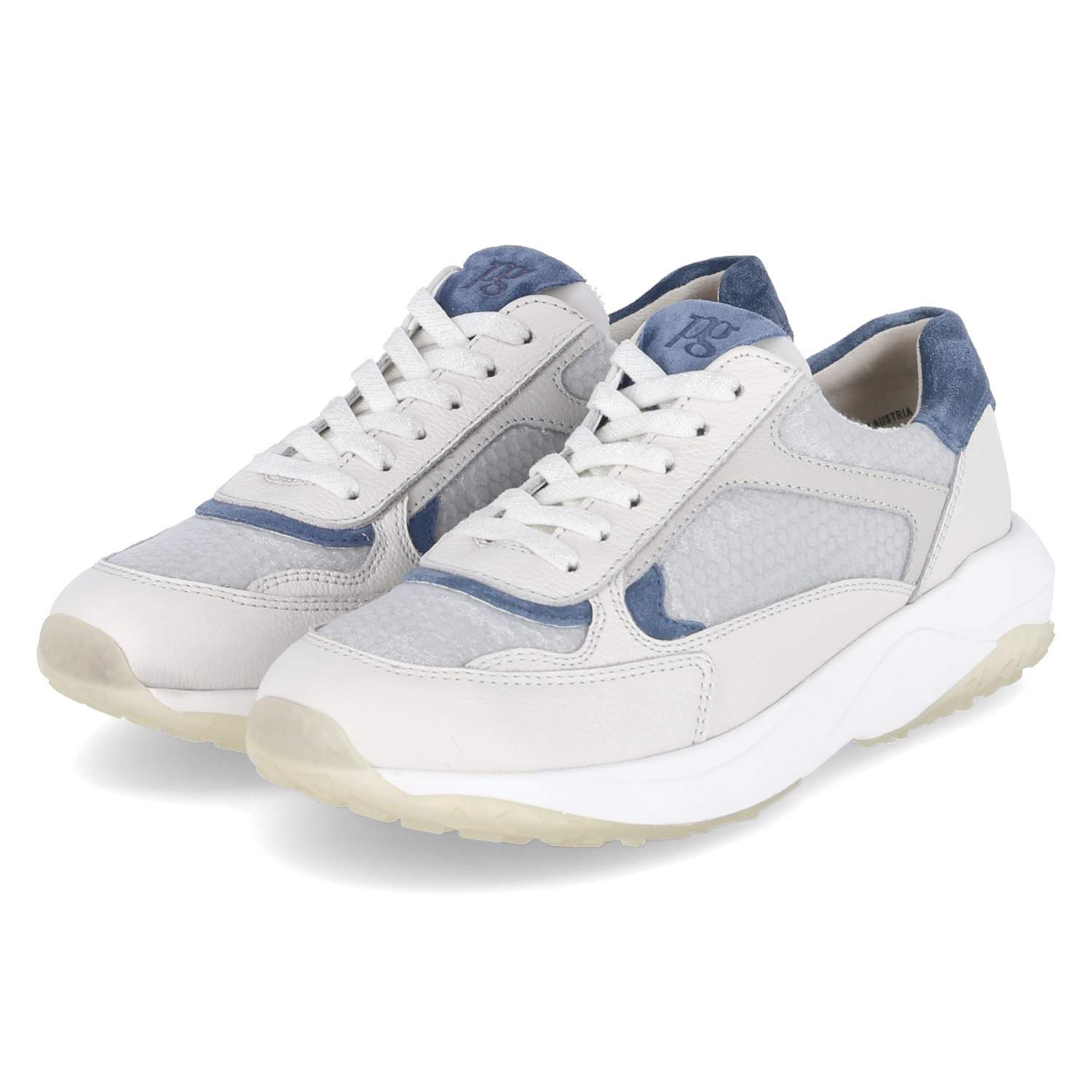 Paul Green Paul Green Sneaker Low 5423-02 Damen Leder & Textil grey Schnürschuh
