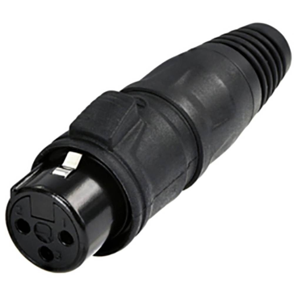 3-polige Kabelbuchse, IP65, -verchromtes Gehäuse, Audio- & Video-Adapter