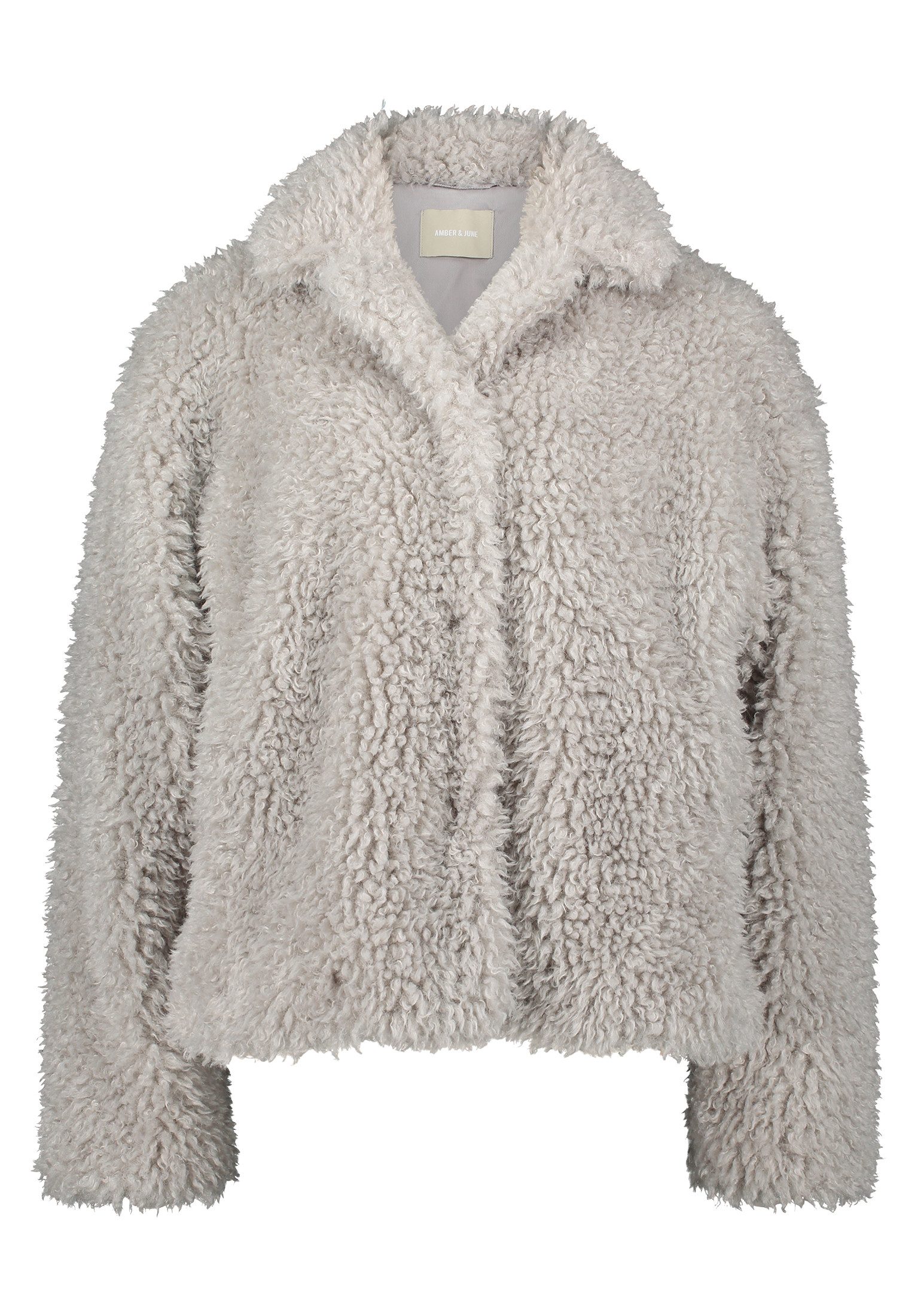 Amber & June Plüschjacke Damen Plüschjacke mit Stehkragen günstig online kaufen