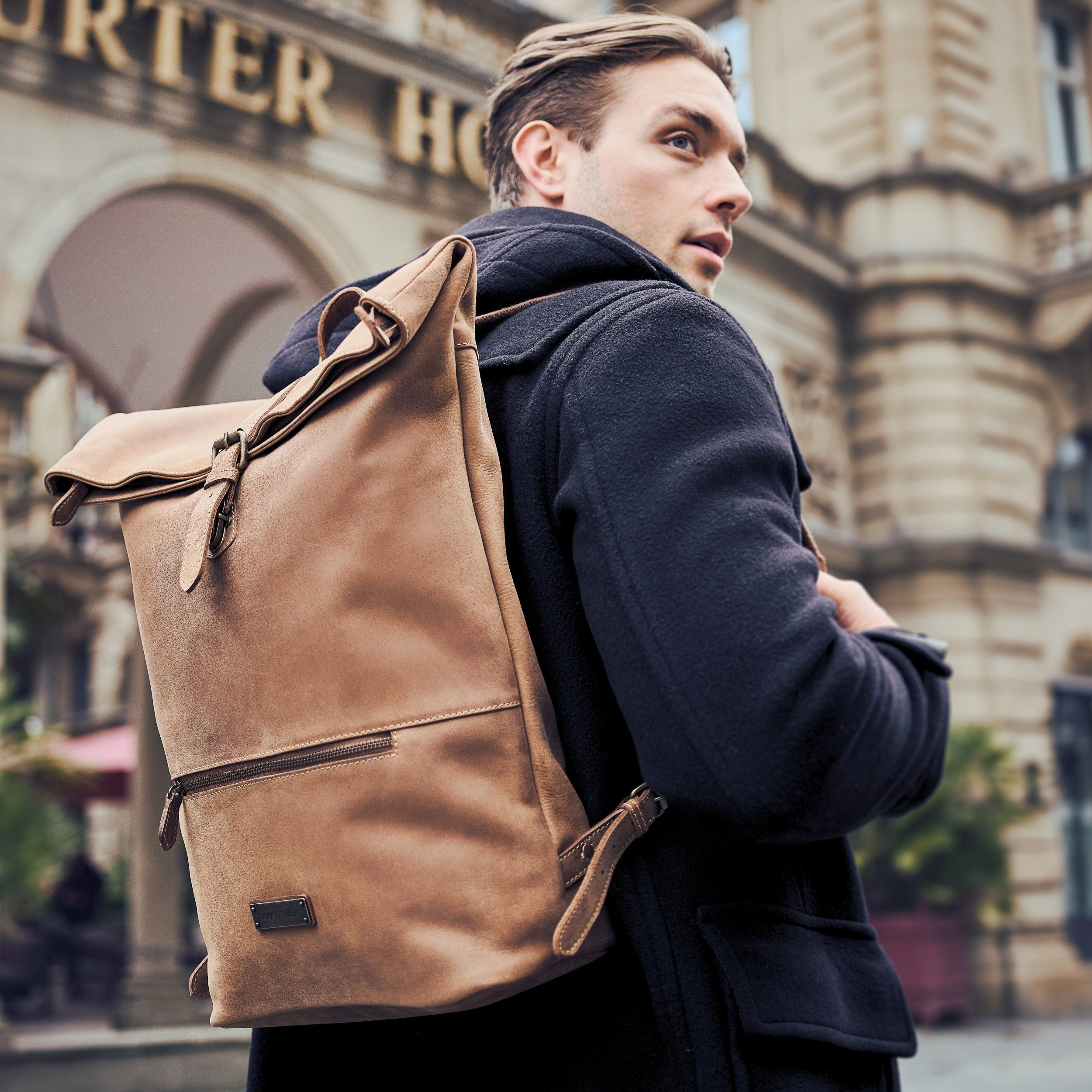 DRAKENSBERG Rucksack Roll-Top »Ryan« Havanna-Braun, Herren, günstig online kaufen