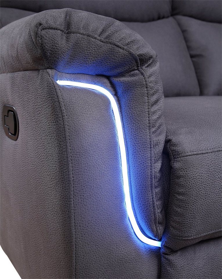 ATLANTIC home collection 3-Sitzer, mit LED Beleuchtung und Relaxfunktion mit verstellbarem Fußteil-kaufen