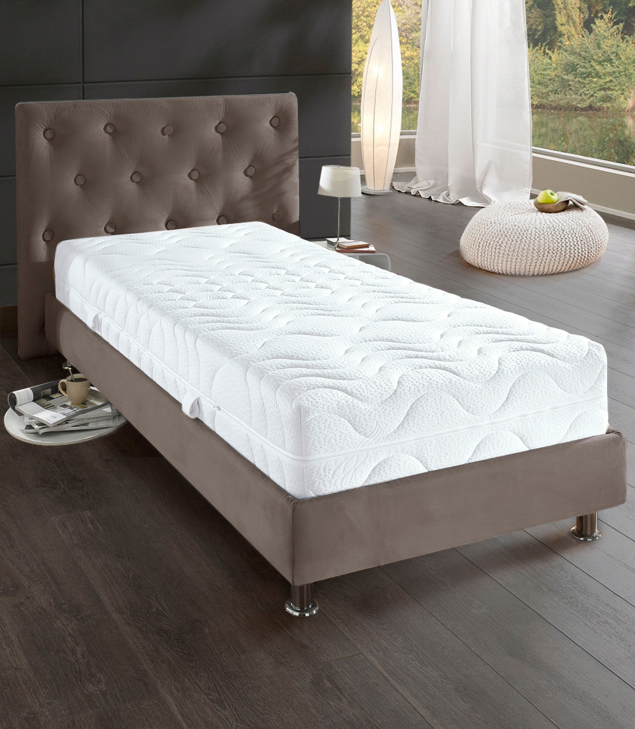 Komfortschaummatratze KS Luxus, Beco, 27 cm hoch, Wähle aus einem  Polyester- oder einem natürlichen Baumwollbezug!