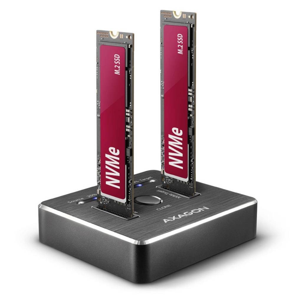 AXAGON Festplatten-Dockingstation CLONE DUAL SSD Docking Station ADSA-M2C