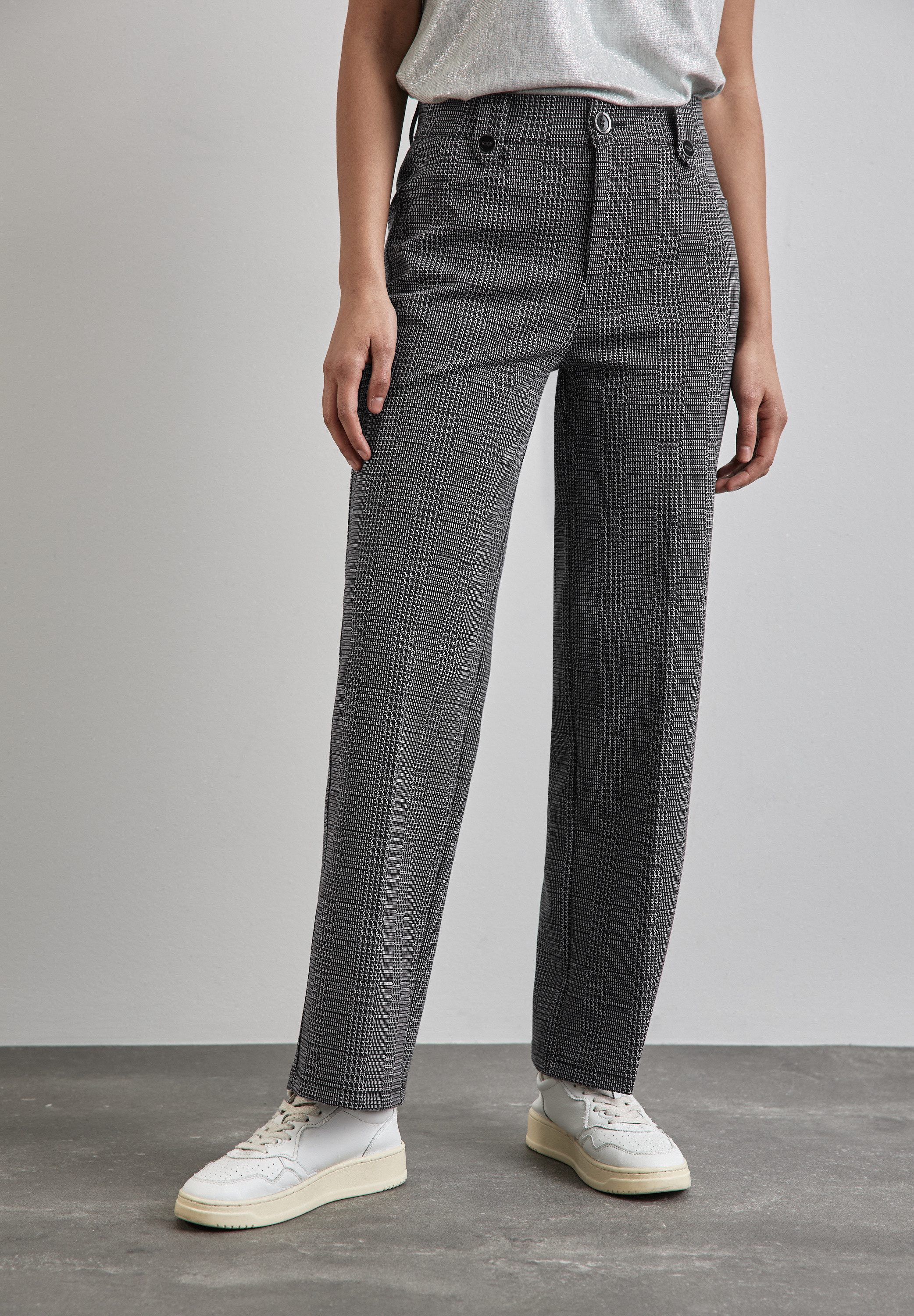 STREET ONE Stoffhose High Waist