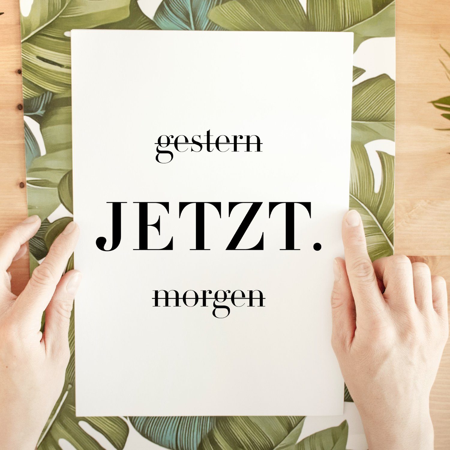 Tigerlino Poster JETZT Motivation Wandbild Spruch günstig online kaufen