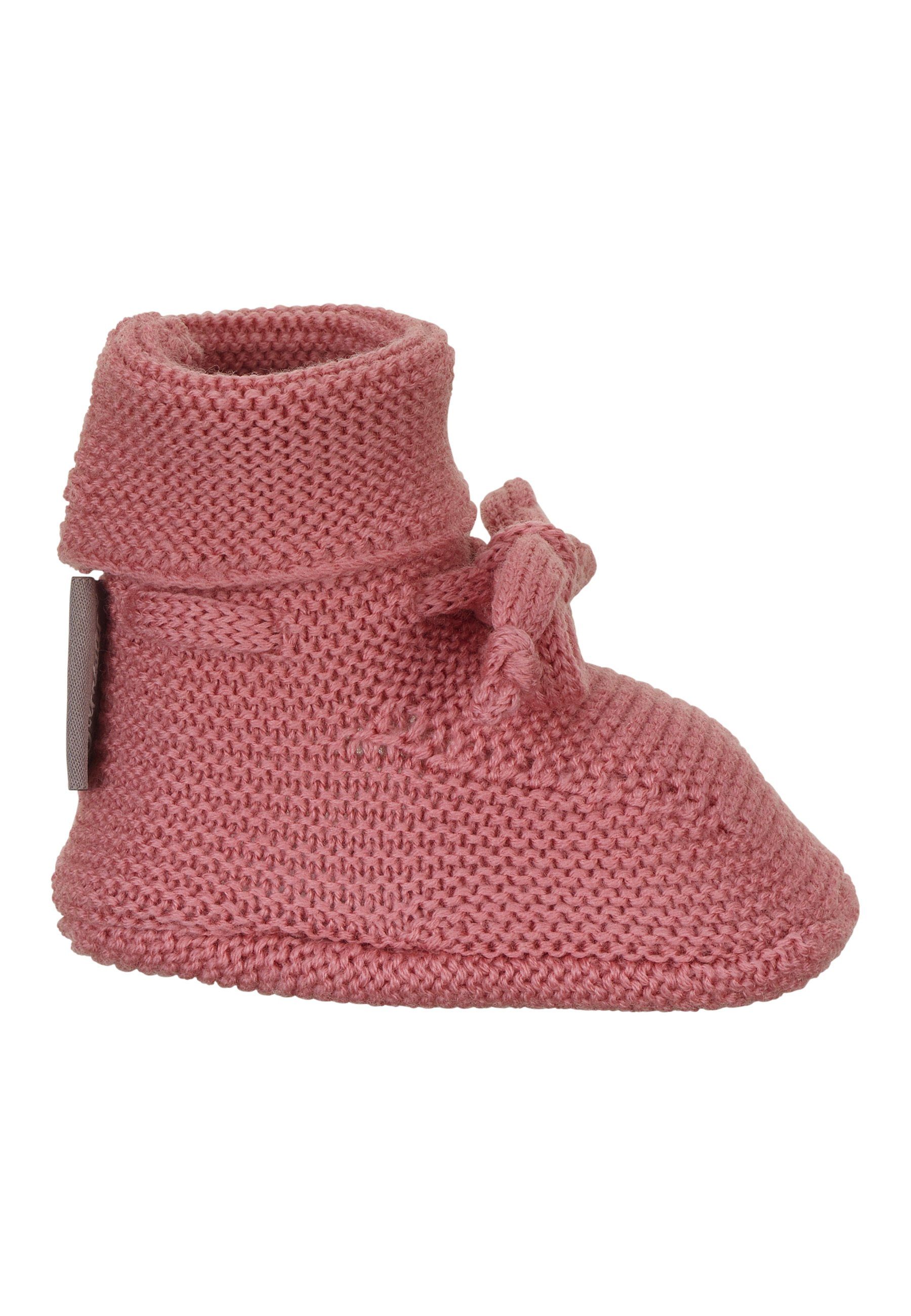Weitenregulierungsbändern Baby Strick-Schuh mit Baby Schuh Strick-Schuh Winter Merinowolle - Strick aus (1-tlg) rosa - Outdoorschuh Stoffschuhe - Baby Strickschuhe Stoffschuh - Sterntaler® - Jungen Schuhe