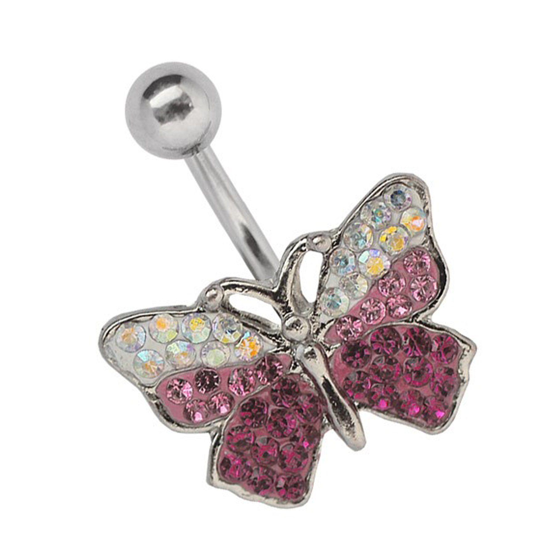 Adelia´s Bauchnabelpiercing Piercing Bauchnabelpiercing, Mit vielen Steinen in 3 verschiedenen Farben verziert