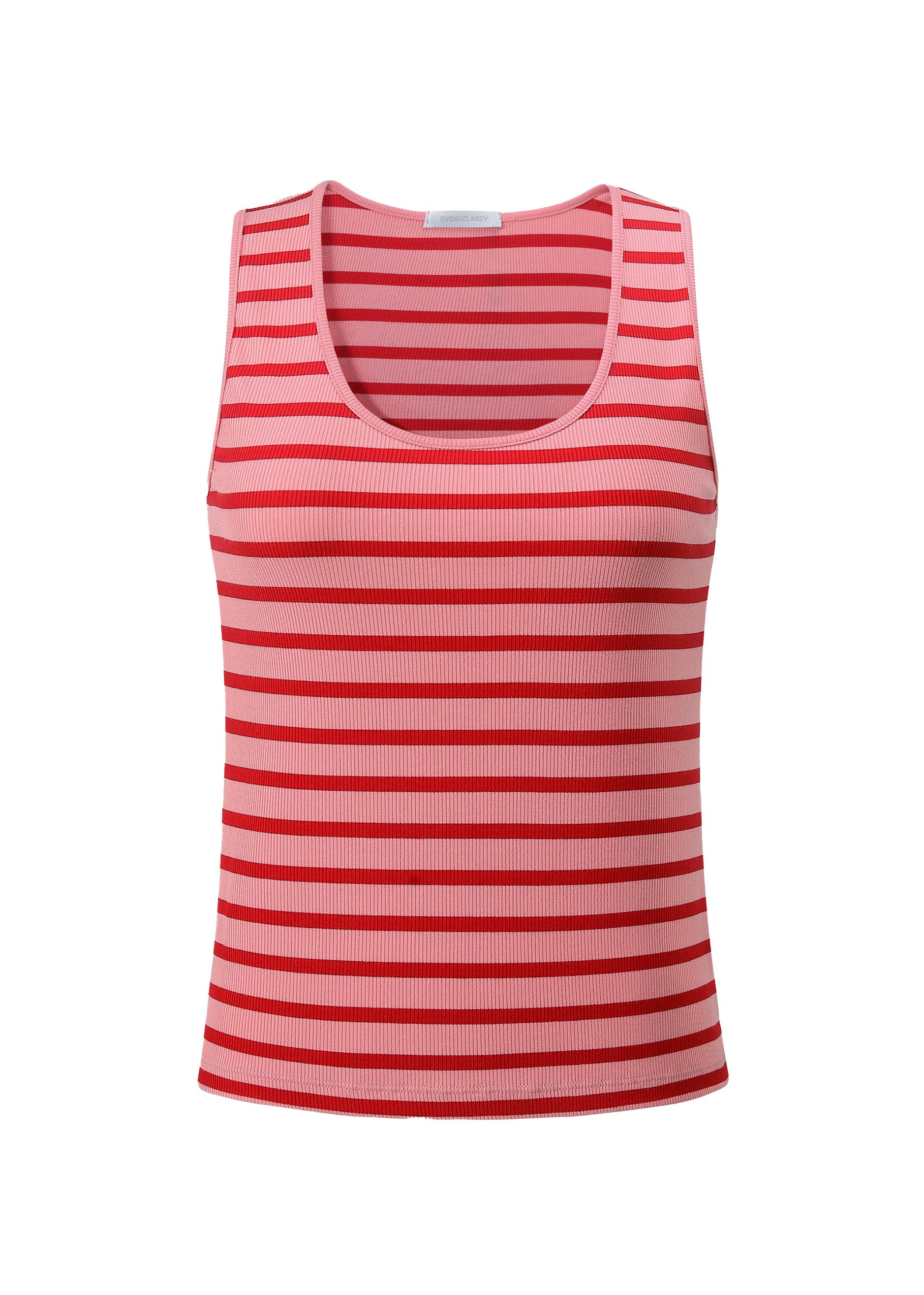 SASSYCLASSY T-Shirt Modisches Basic Ripp-Top Damen mit Streifen-Design Tank günstig online kaufen