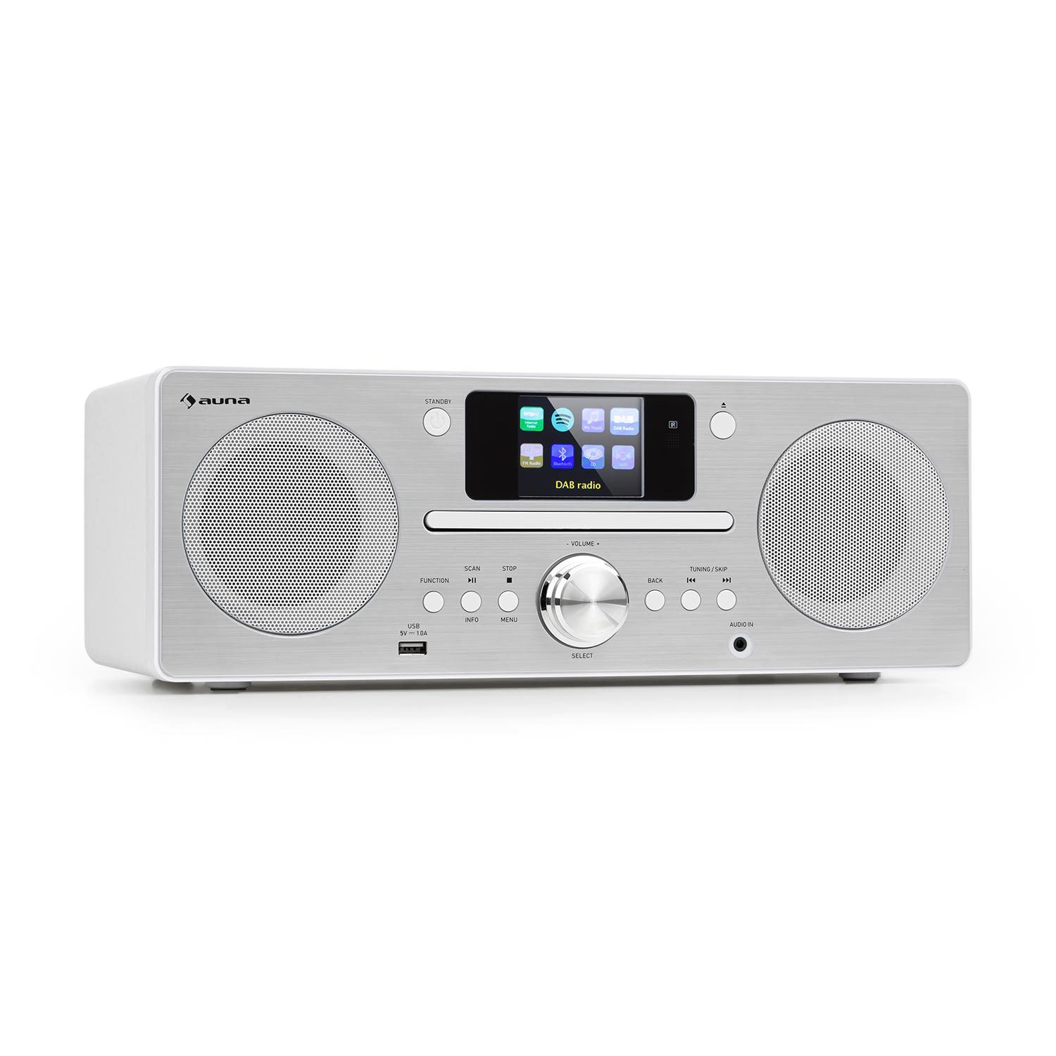 Auna Harvard RDS, W, - 20 DAB Bluetooth Weiß Plus Digitalradio (DAB+;UKW Internetradio Küchenradio) mit WLAN Radio Radio