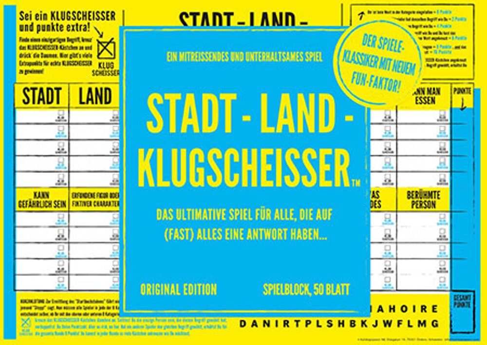 Spiel Klugscheisser - Spielblock