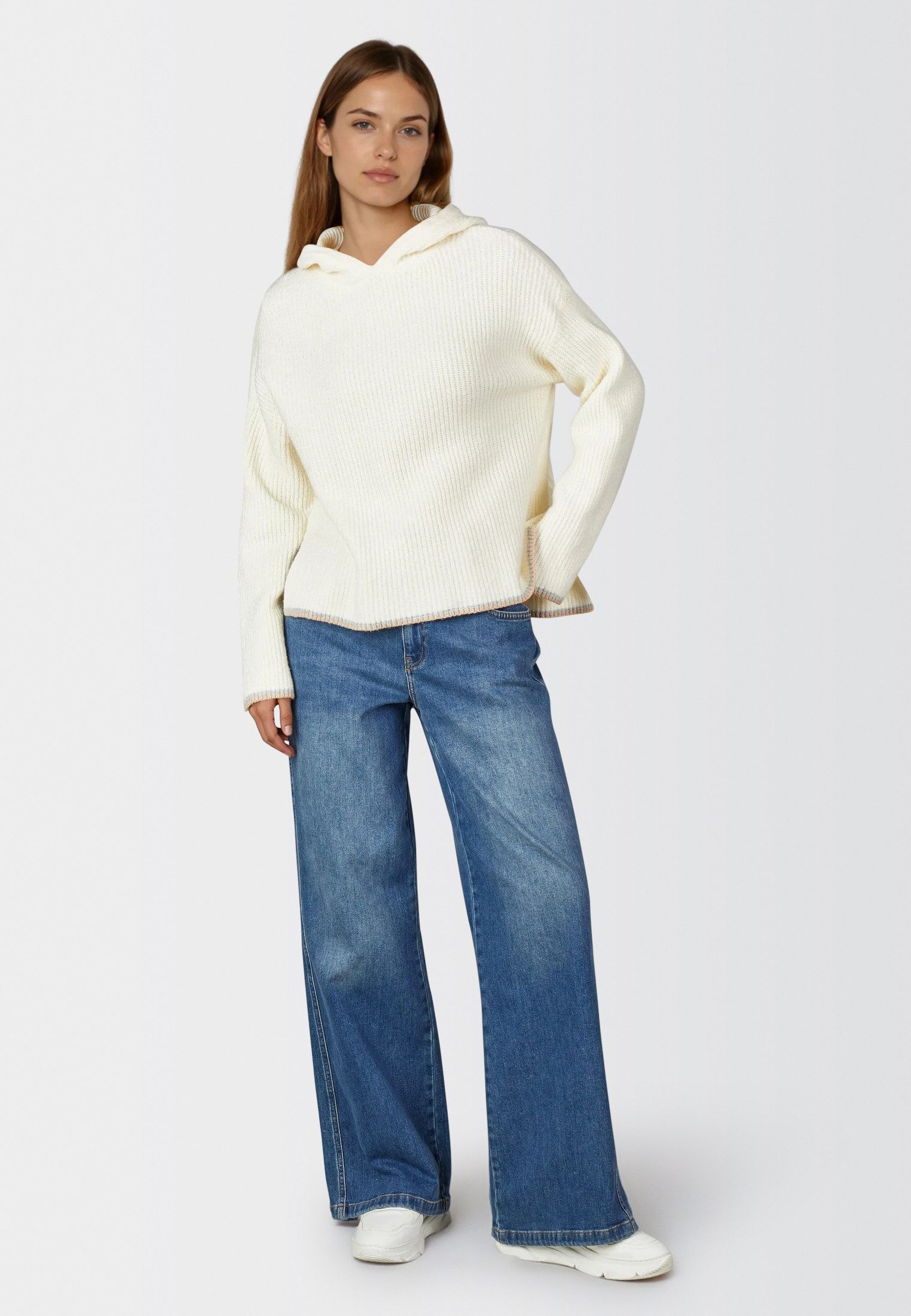 MARC AUREL Kapuzenpullover in Rippen-Optik günstig online kaufen