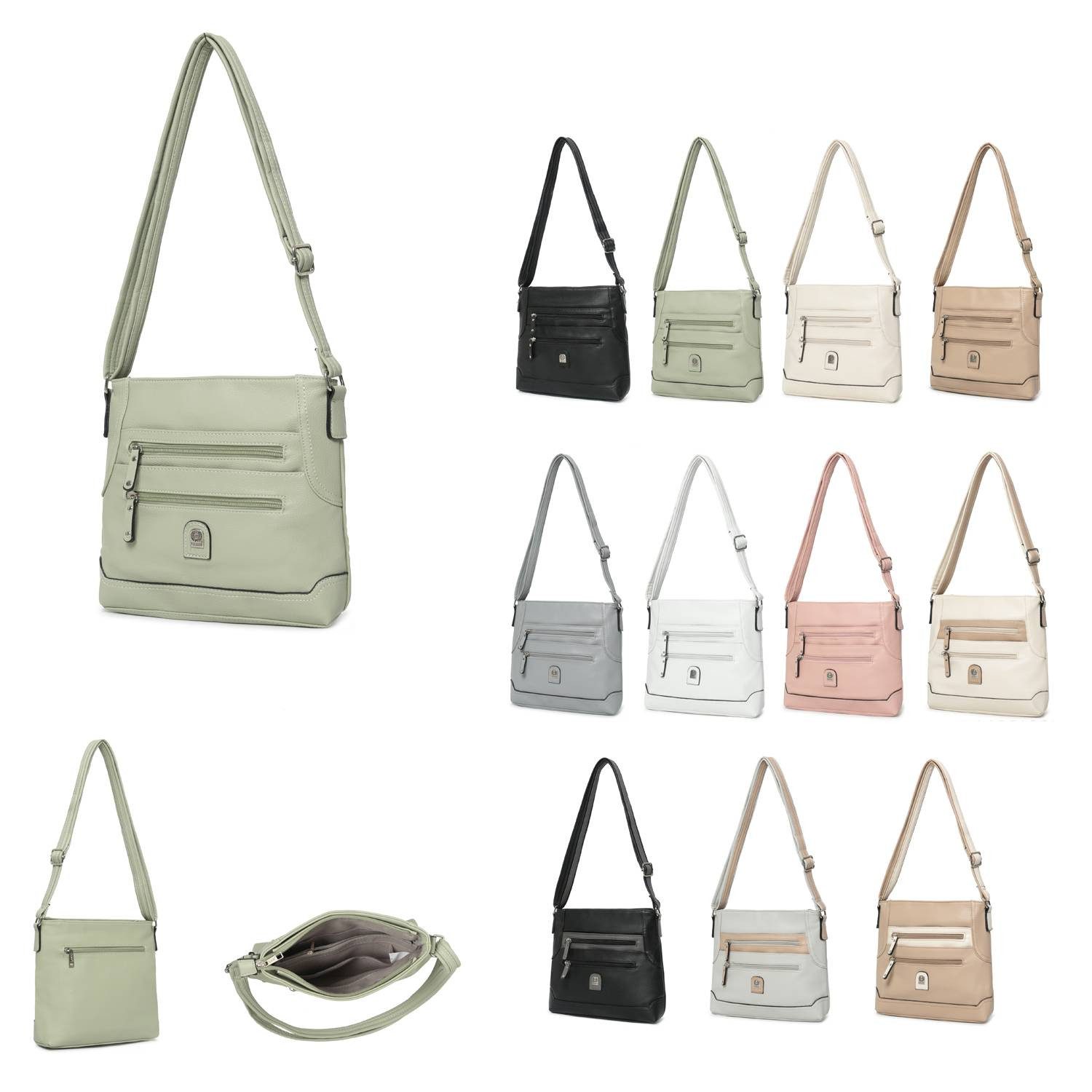 ITALYSHOP24 Schultertasche Damen Tasche Umhängetasche CrossBody günstig online kaufen