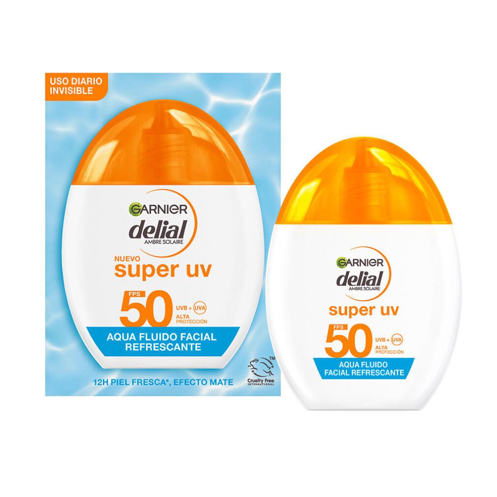 GARNIER Körperpflegemittel DELIAL SUPER UV Aqua erfrischende Gesichtsflüssigkeit SPF50 40 ml