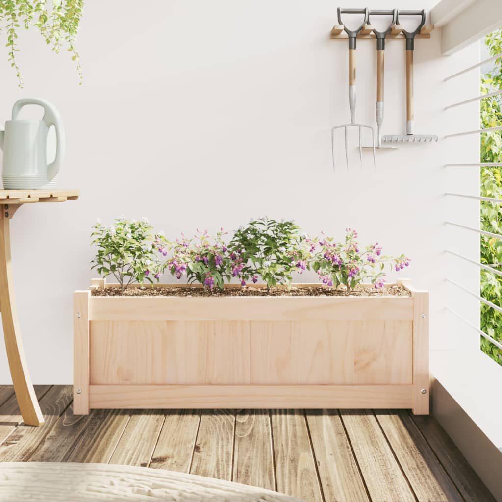 vidaXL Blumentopf Pflanzkübel 90x31x31 cm Massivholz günstig online kaufen