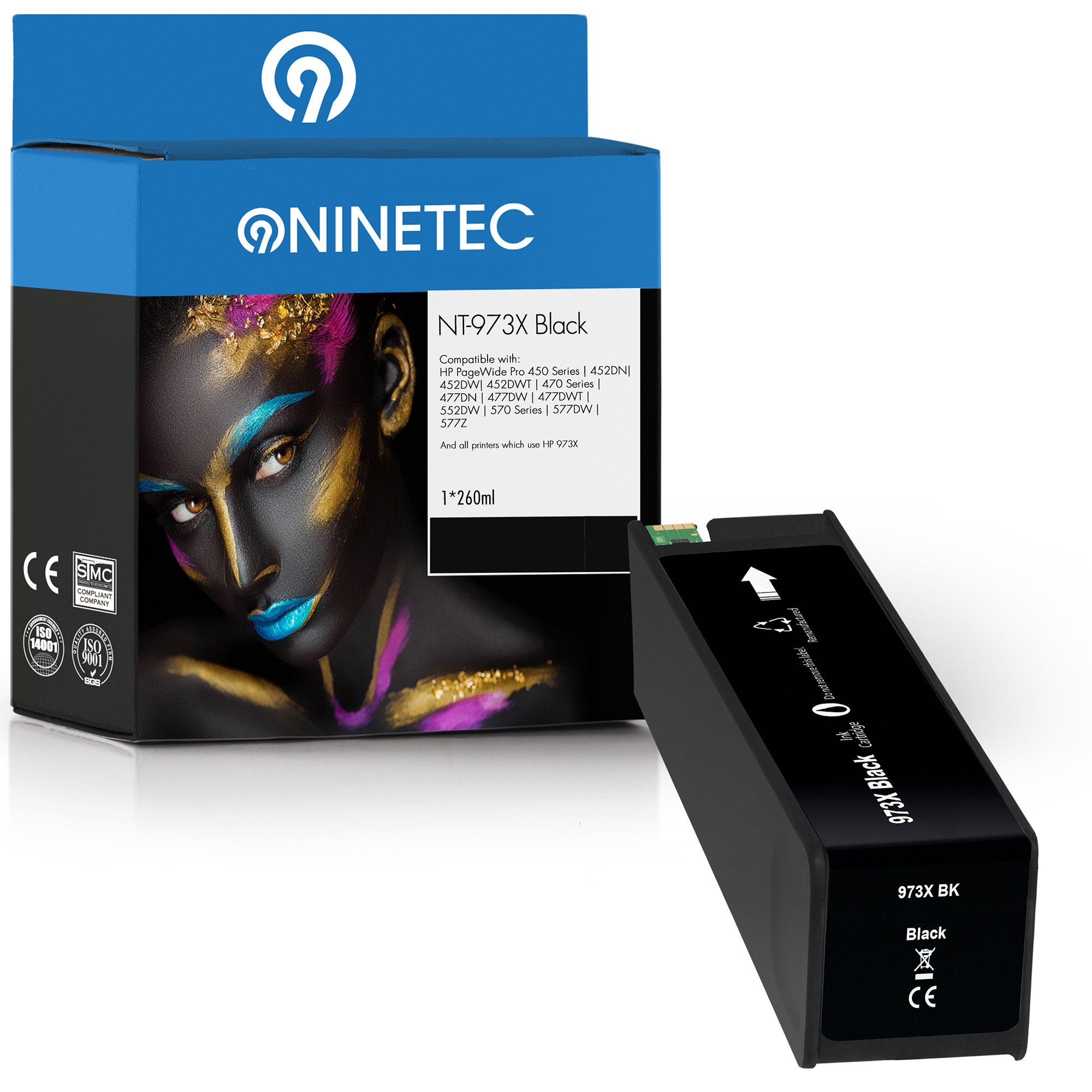 NINETEC ersetzt HP 973X 973 X Black Tintenpatrone