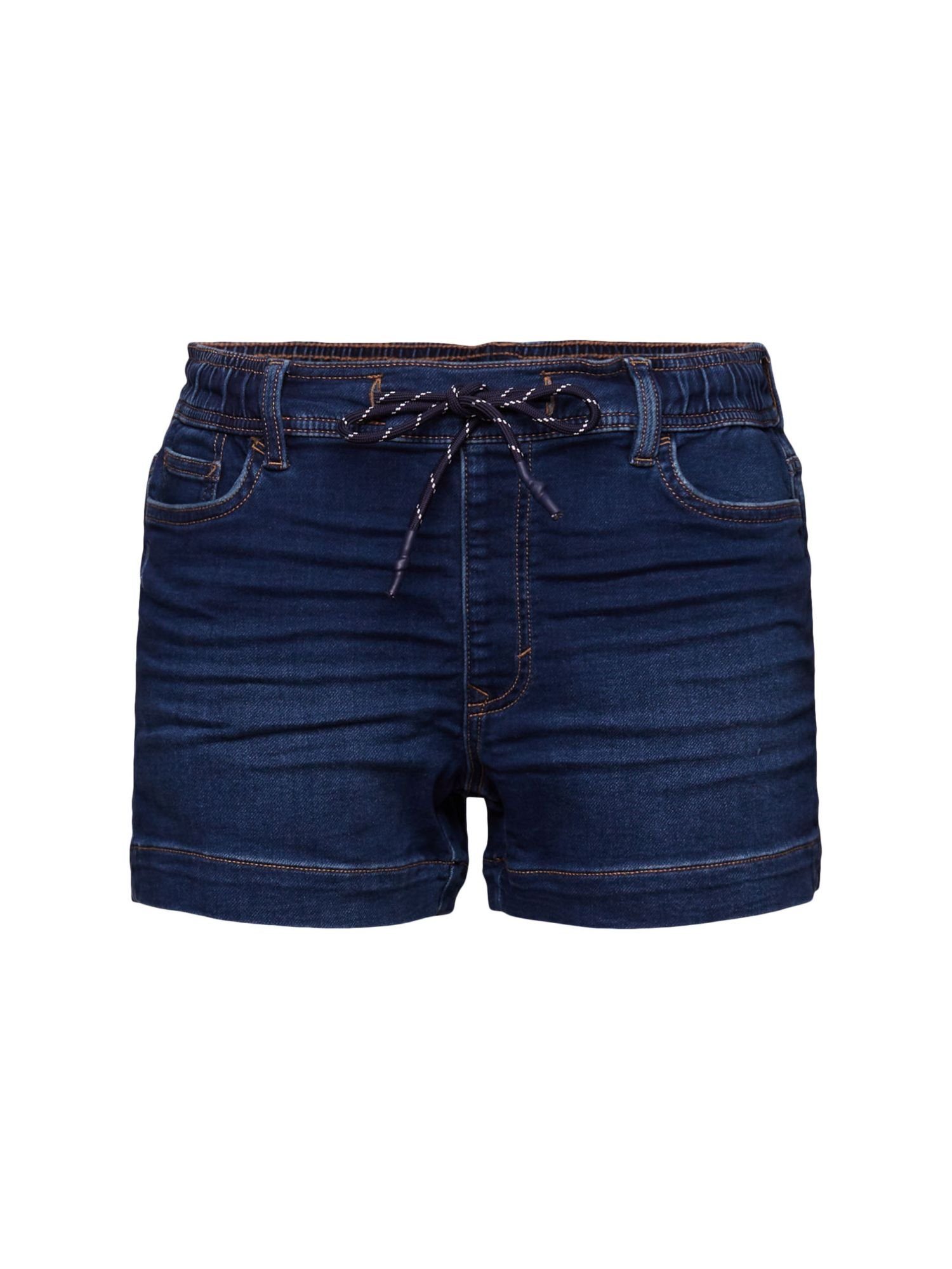 edc by Esprit Shorts Jeans-Shorts im Jogger-Stil (1-tlg) BLUE DARK WASHED