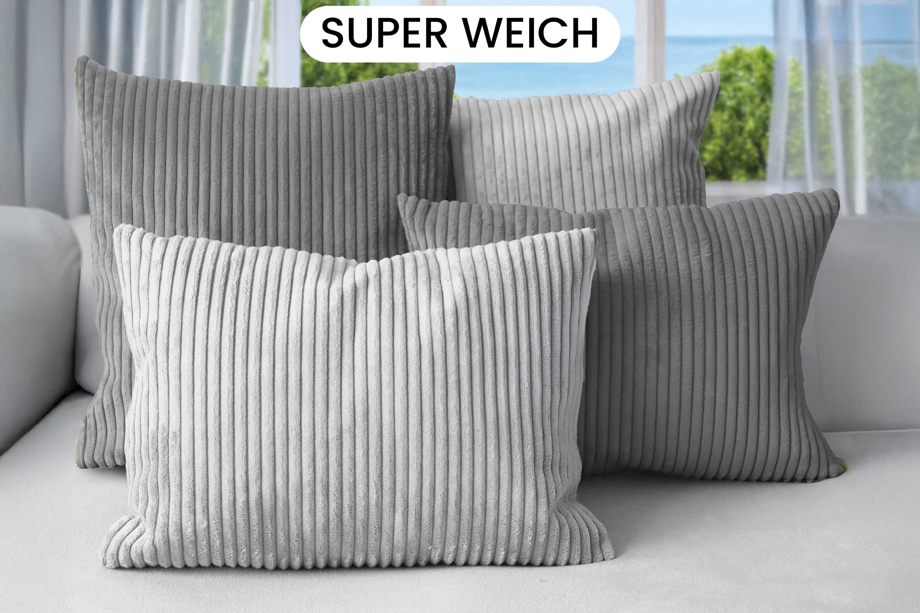 Amilian Kissenbezüge 4er Set - Kissenhüllen 2x 45x45 + 2x 35x45 cm - Zierkissenbezüge, (4 Stück), Zierkissen Set Bezüge 4 Stück für Dekokissen; Kissen; Zierkissen