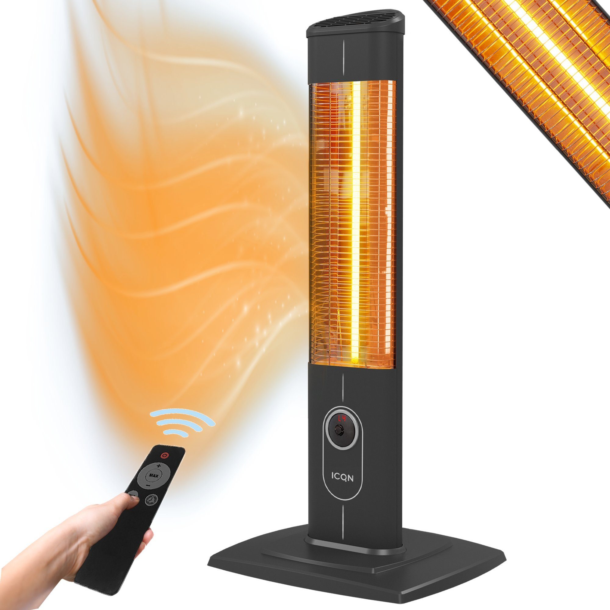 ICQN Heizstrahler IC2300.R-KABEL, Stand Heizstrahler mit Wasserdicht Schutz günstig online kaufen