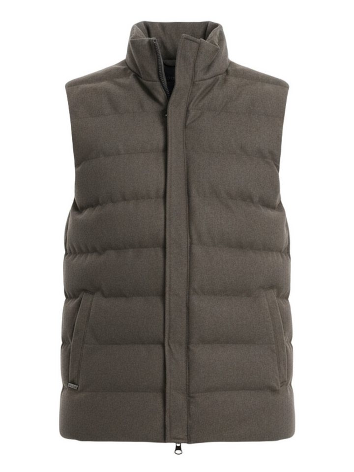 OMBRE Steppweste Herren Steppweste warm mit hohem Kragen Dark olive L/XL (1-tlg)