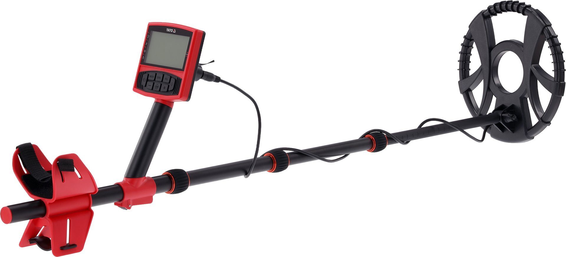 Yato Metalldetektor Bodensuch-Metalldetektor mit LCD und PINPOINT