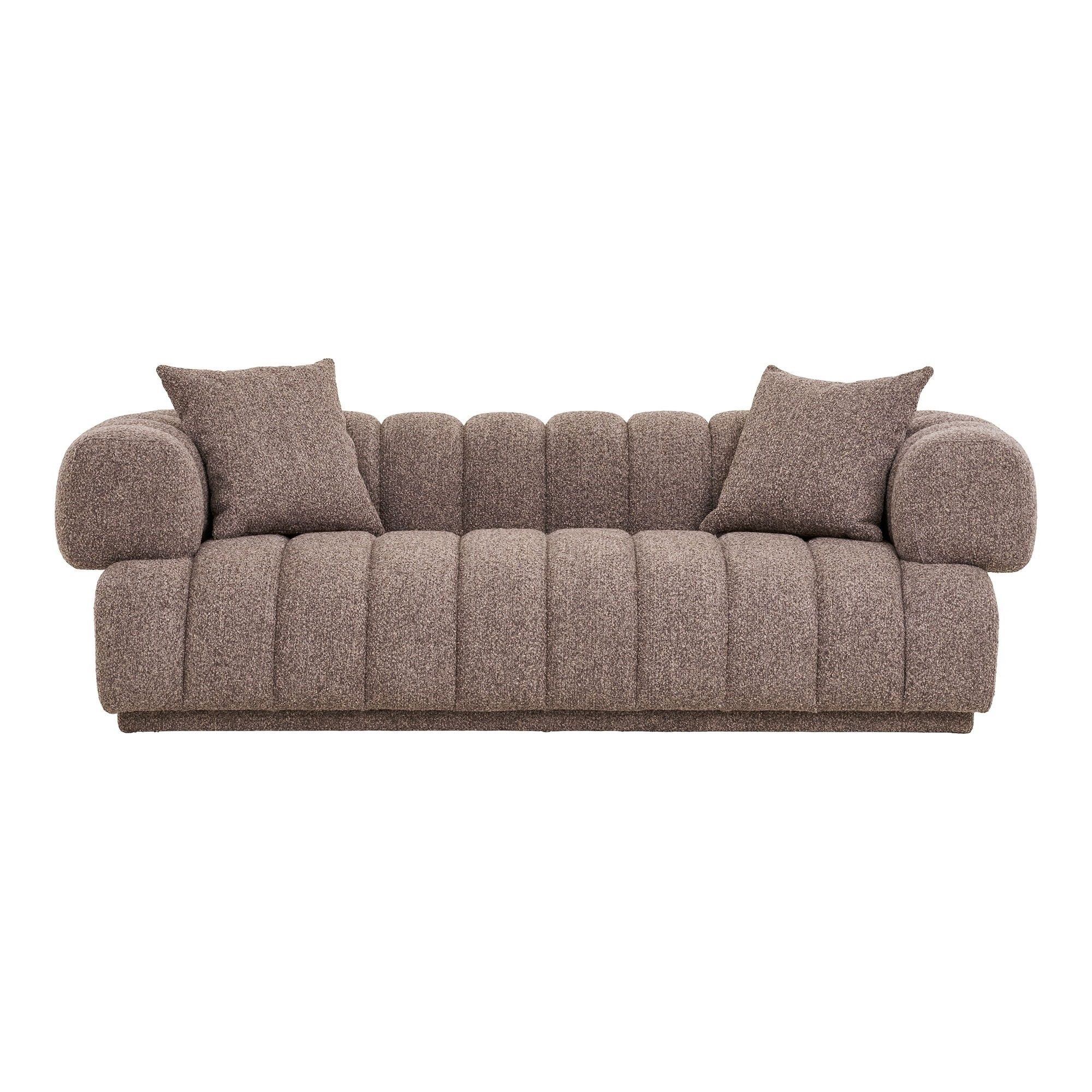 freiraum Sofa Aurora, in Braun, Polyester - 226x69x106cm (BxHxT)