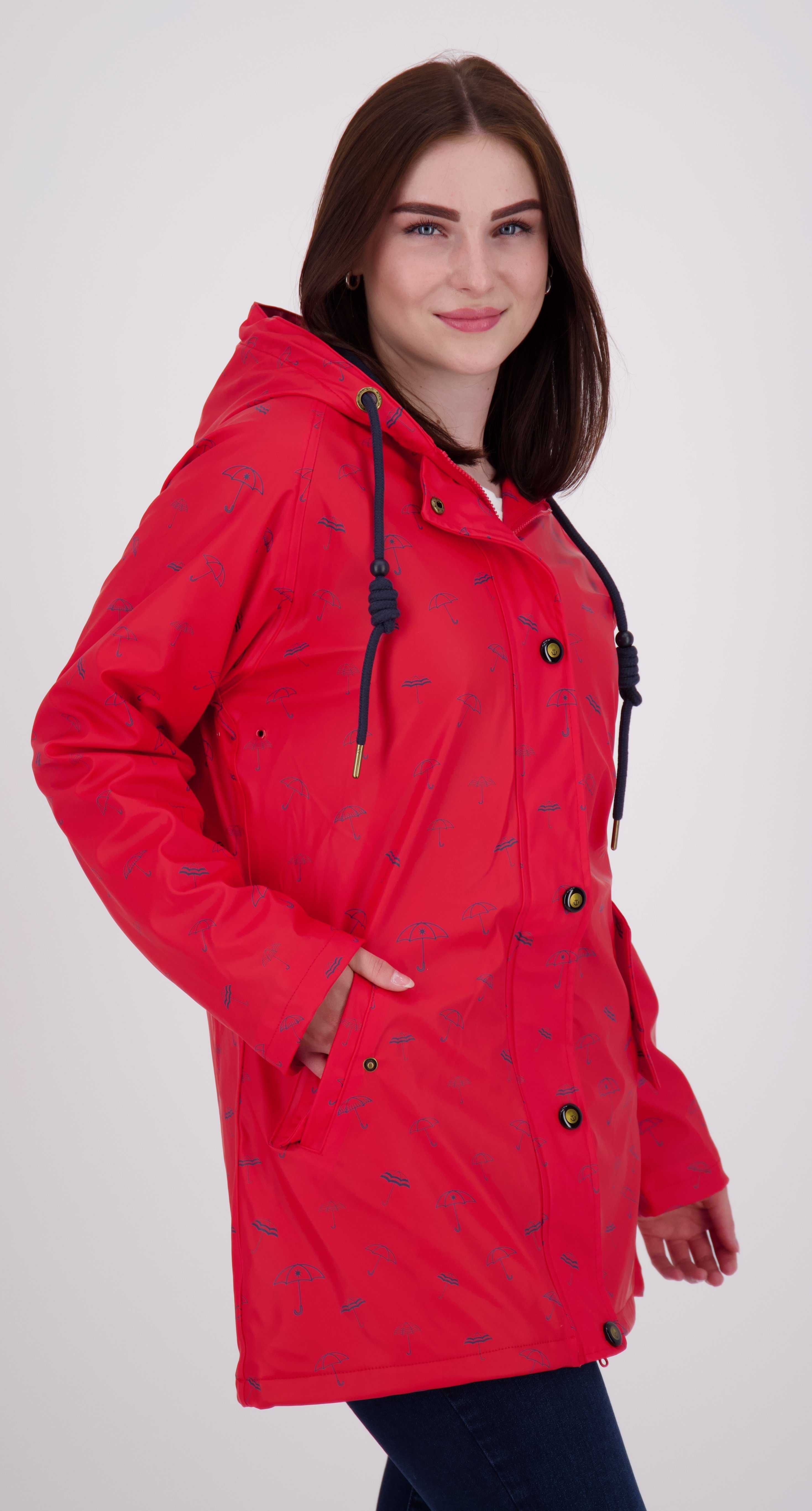 auch Regenjacke in DEPROC CS Friesennerz Active #ankerglutmeer WOMEN erhältlich Größen red Großen
