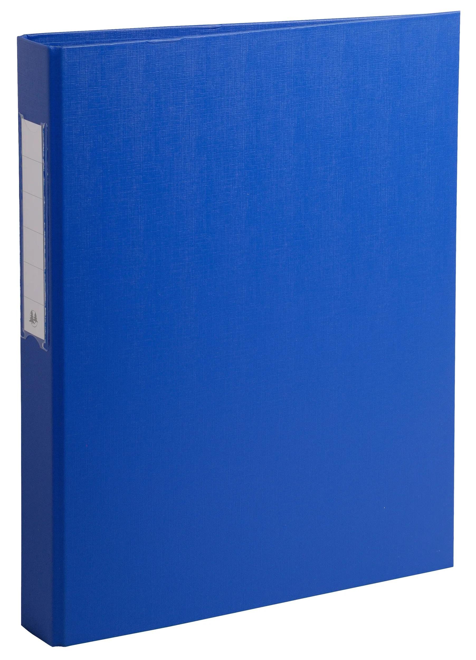 Ringbuchmappe 10x Ringbuch Karton 18mm PP 2Ring 25mm rund Rücken 40mm A4 Blau 54382E