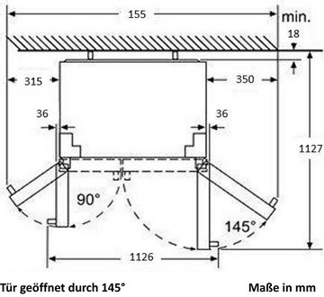 Hanseatic Side-by-Side HSBS17990DI, 176,5 cm hoch, 89,7 cm breit, NoFrost, Schnellkühlfunktion, Urlaubsschaltung, 4 Jahre Garantie