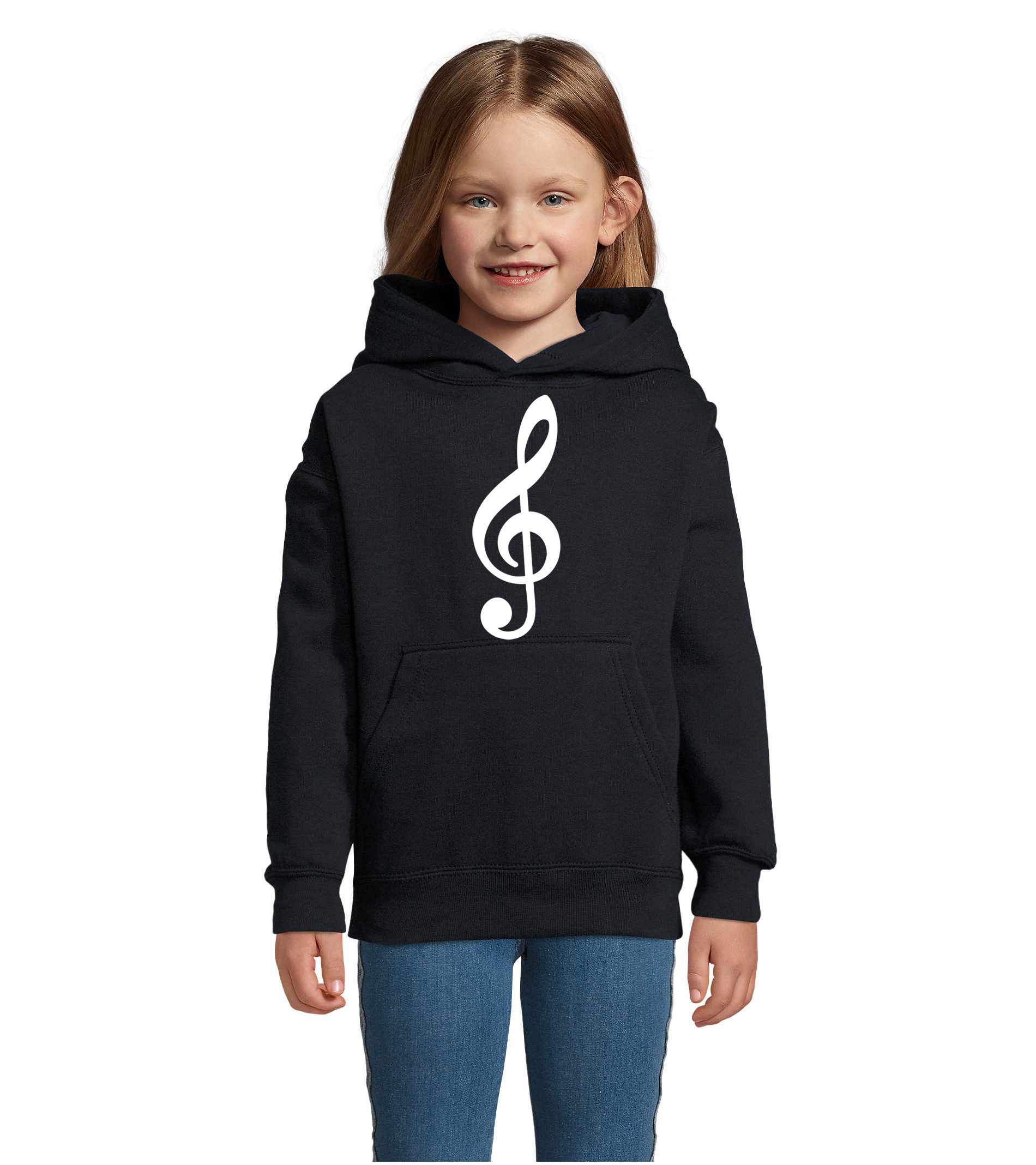 Hoodie Kinder Hoodie Notenschlüssel Musik Print Baumwollmix Freizeit